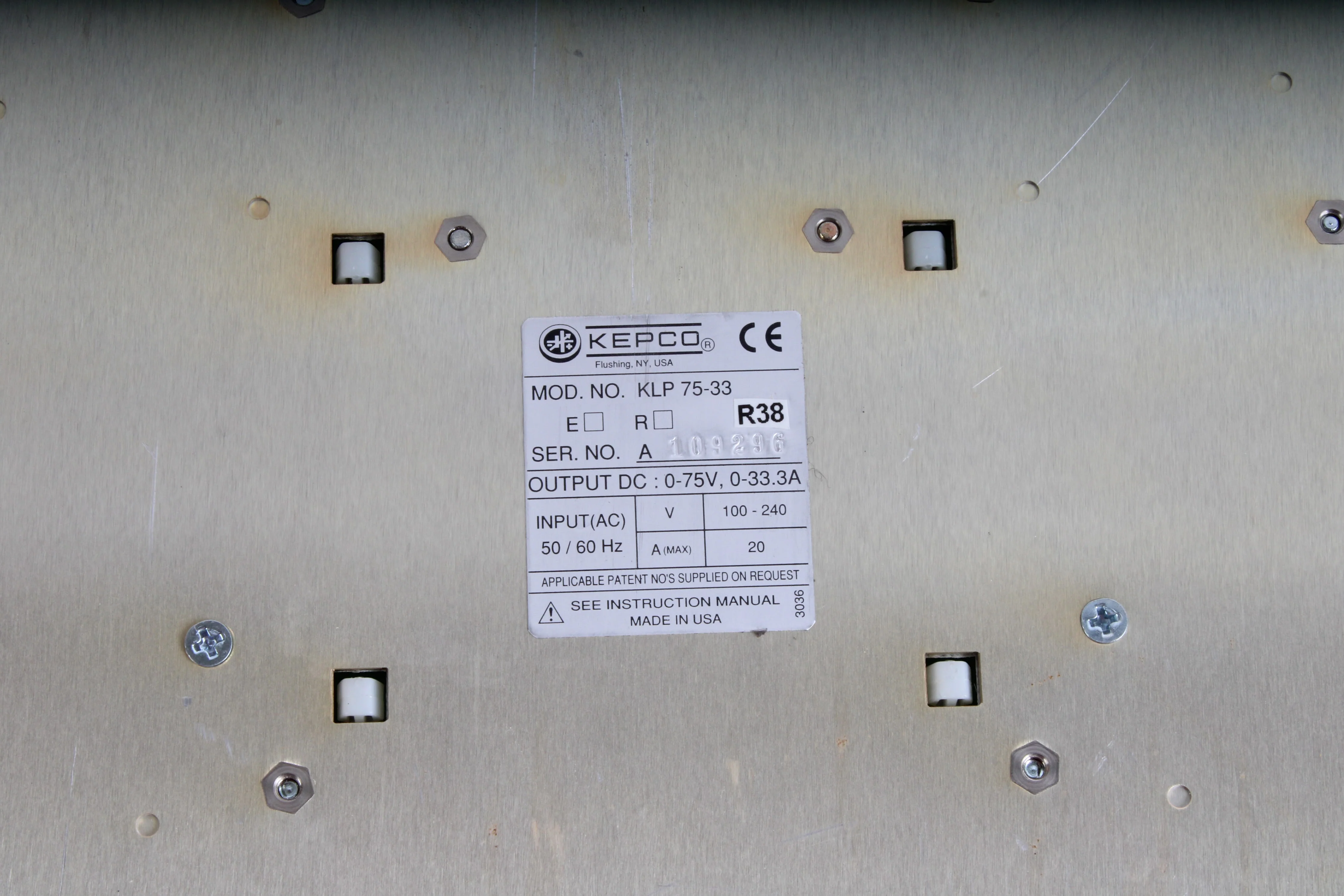 Kepco KLP 75-33 Programmable DC Power Supply - AS IS - Image 5