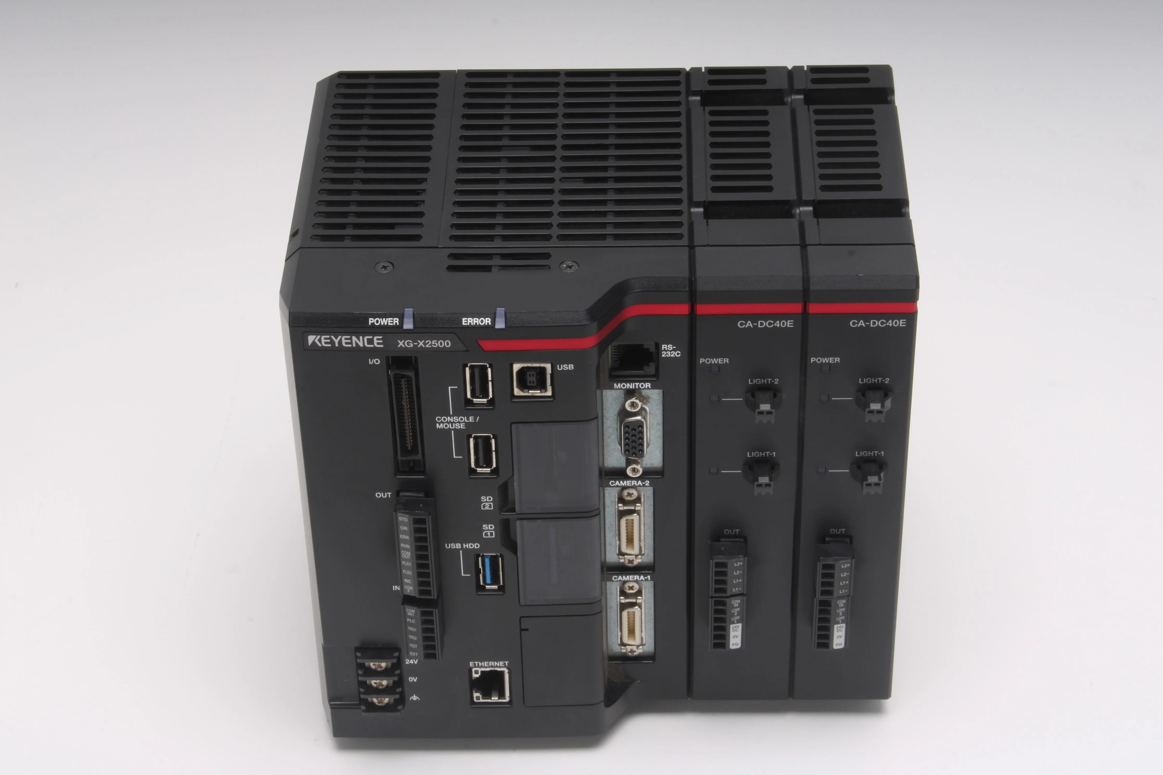 Keyence XG-X2500 Controller With 2x CA-DC40E Light Expansion Unit