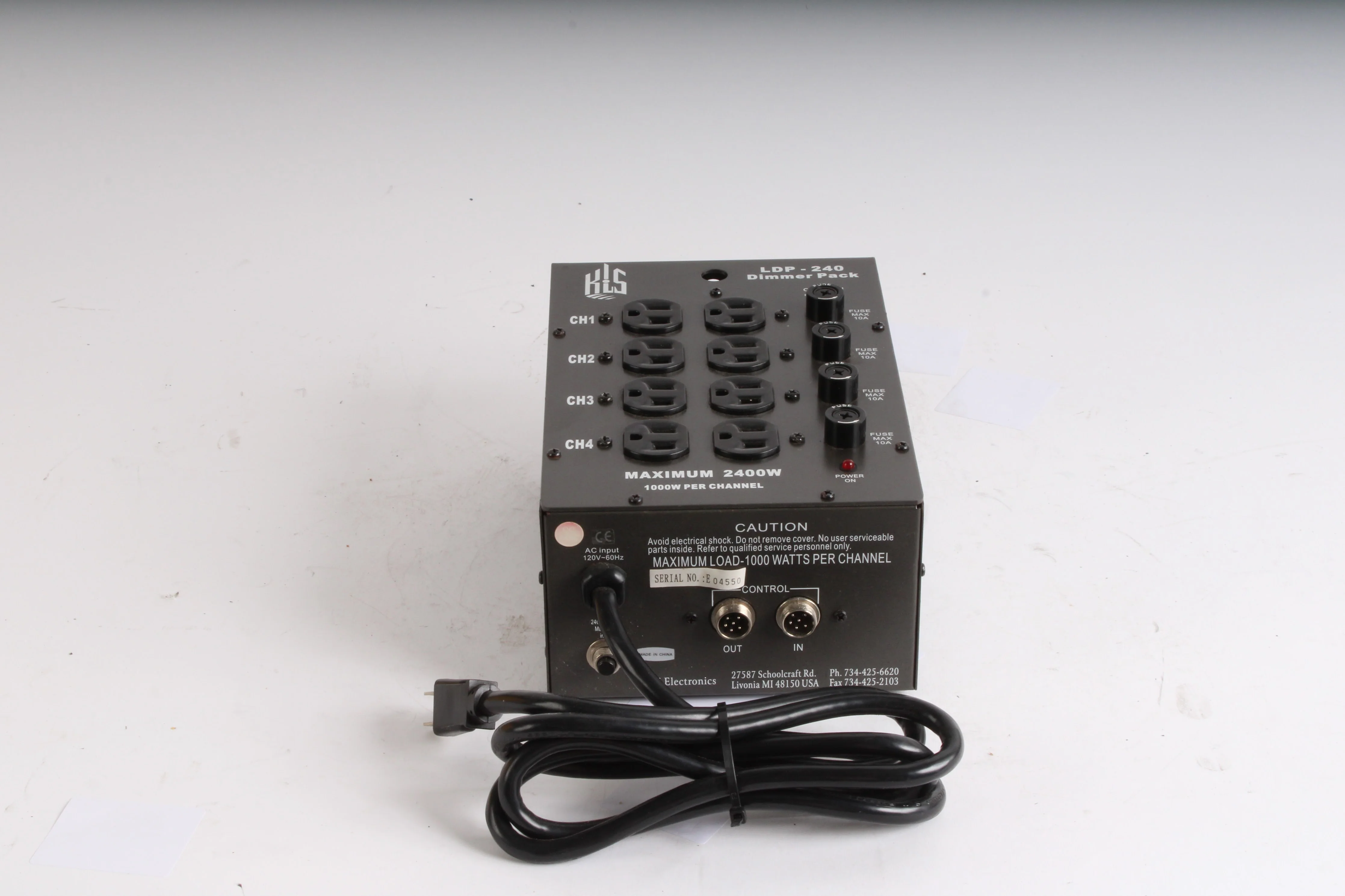 KLS Electronics LDP-240 Dimmer Pack 1000W Per Channel 2400W Max - Image 3