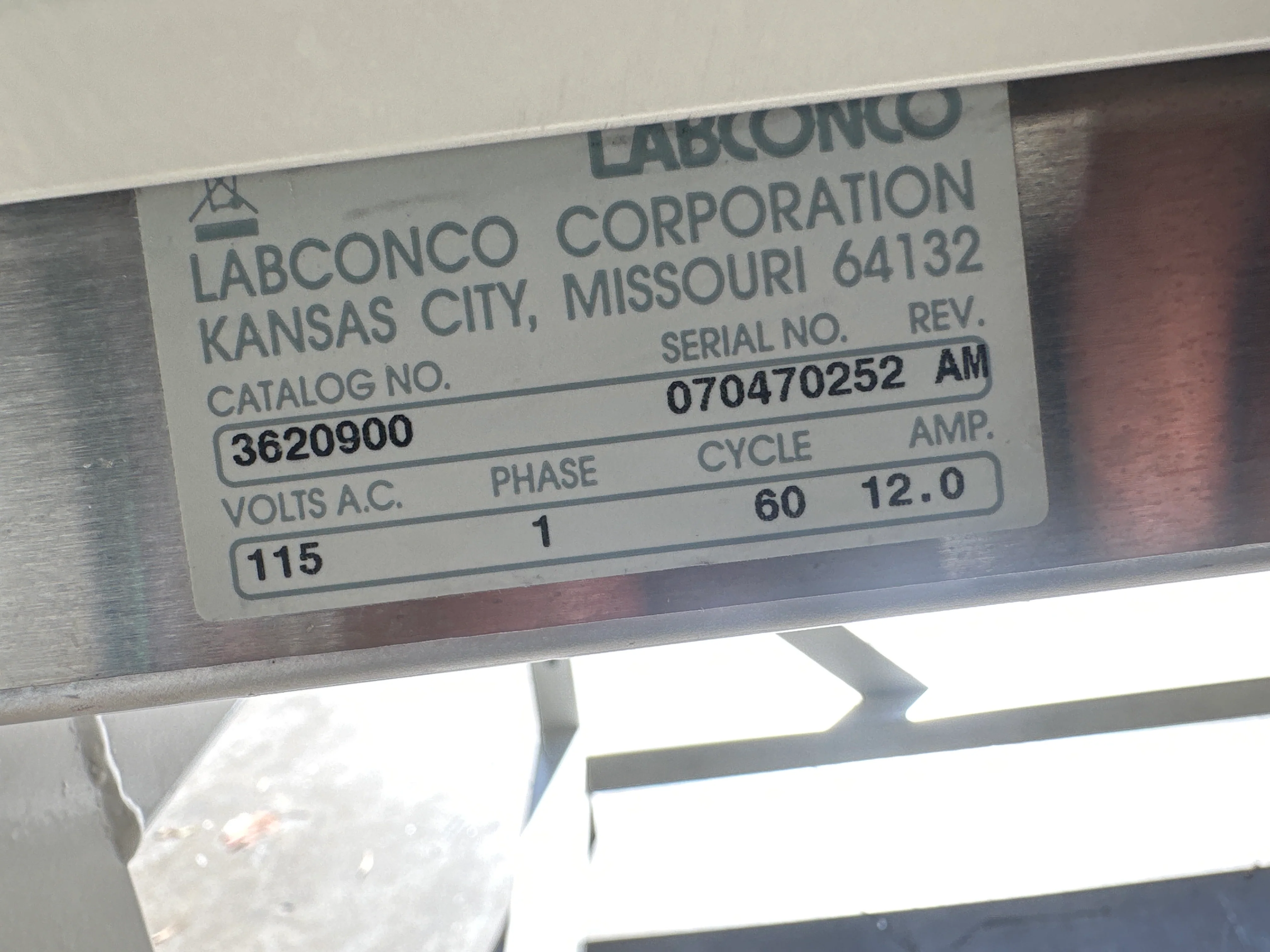 Labconco 3620900 4ft Purifier Class II Biosafety Cabinet With Stand - Image 7