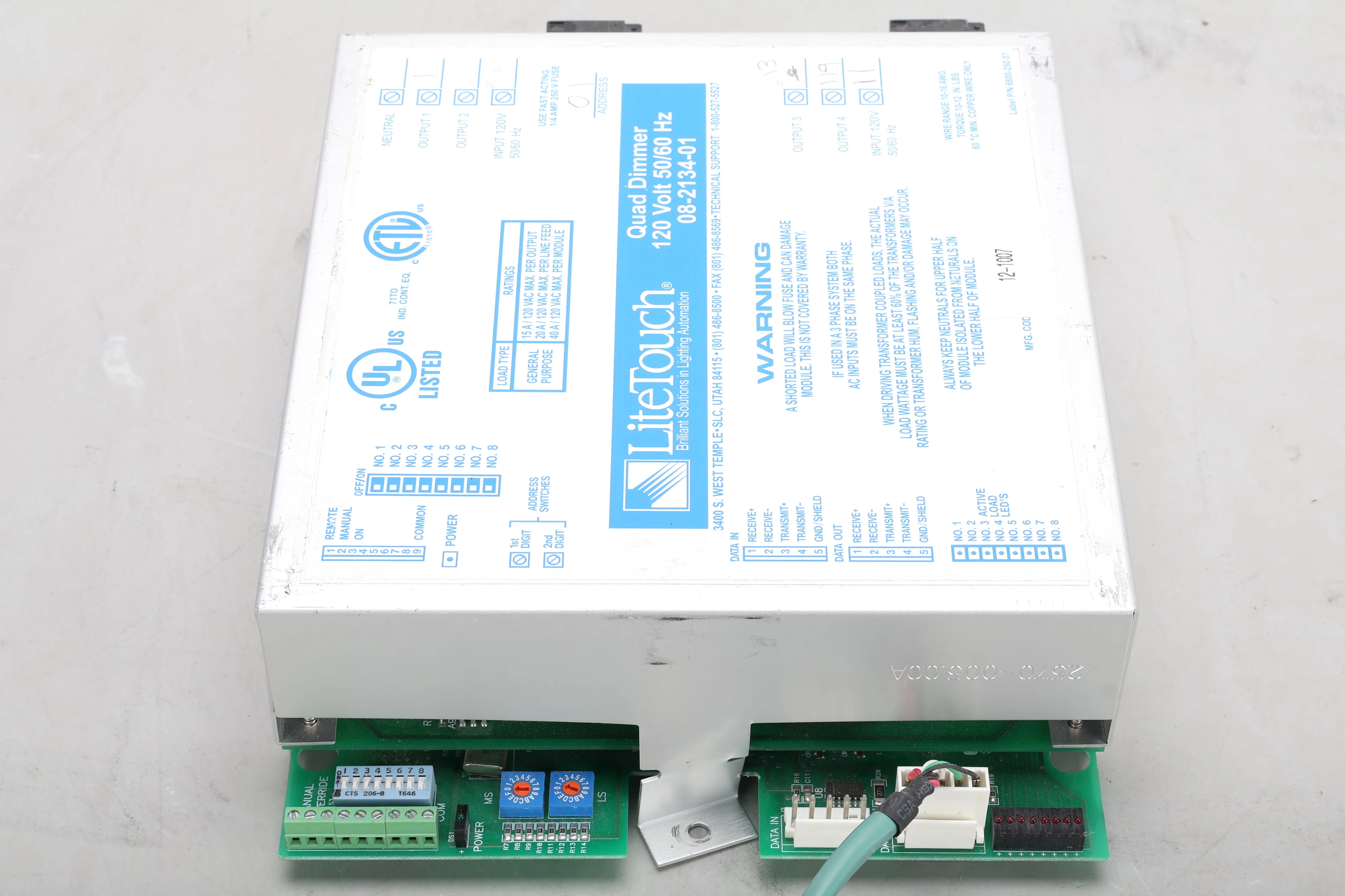 LiteTouch 08-2134-01 Quad Dimmer 12V 50/60Hz 6800-250.07 & 050-0288-00 - Image 5