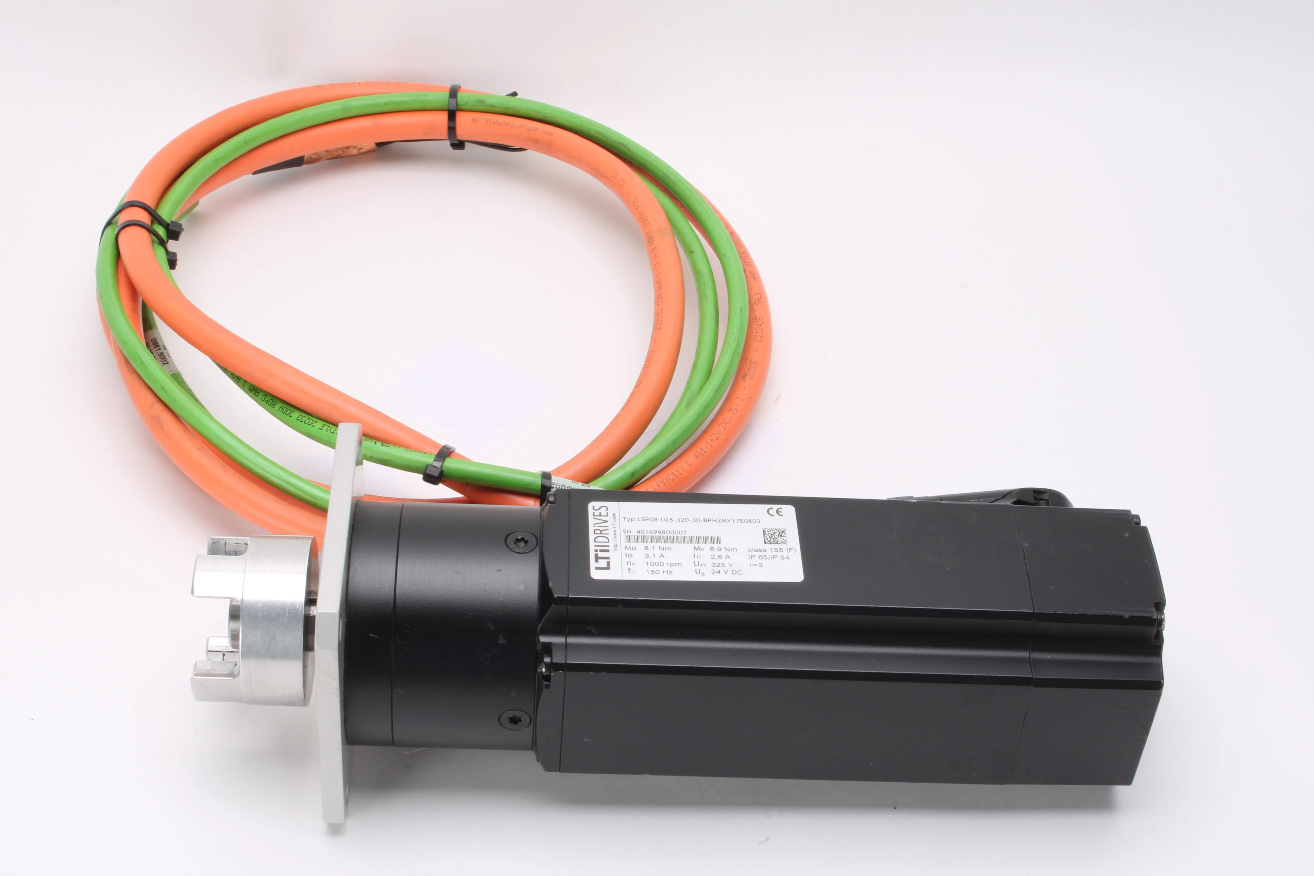 LTi DRiVES LSP08-028-320-30-BPH2MY17E0803 Servo Motor With Cables - Image 2