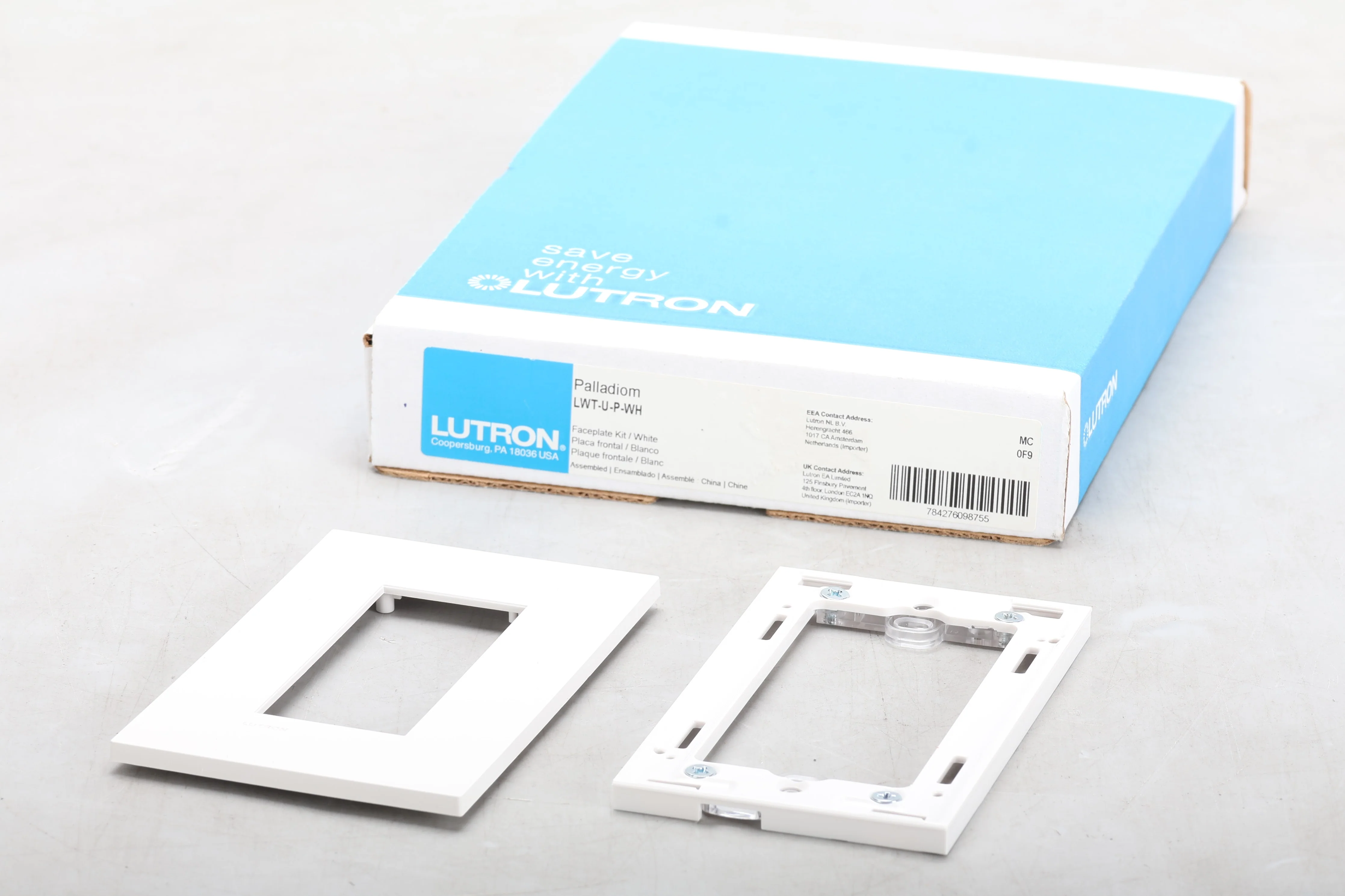 Lutron LWT-U-P-WH Palladiom 1-Gang Wall Plate (White)