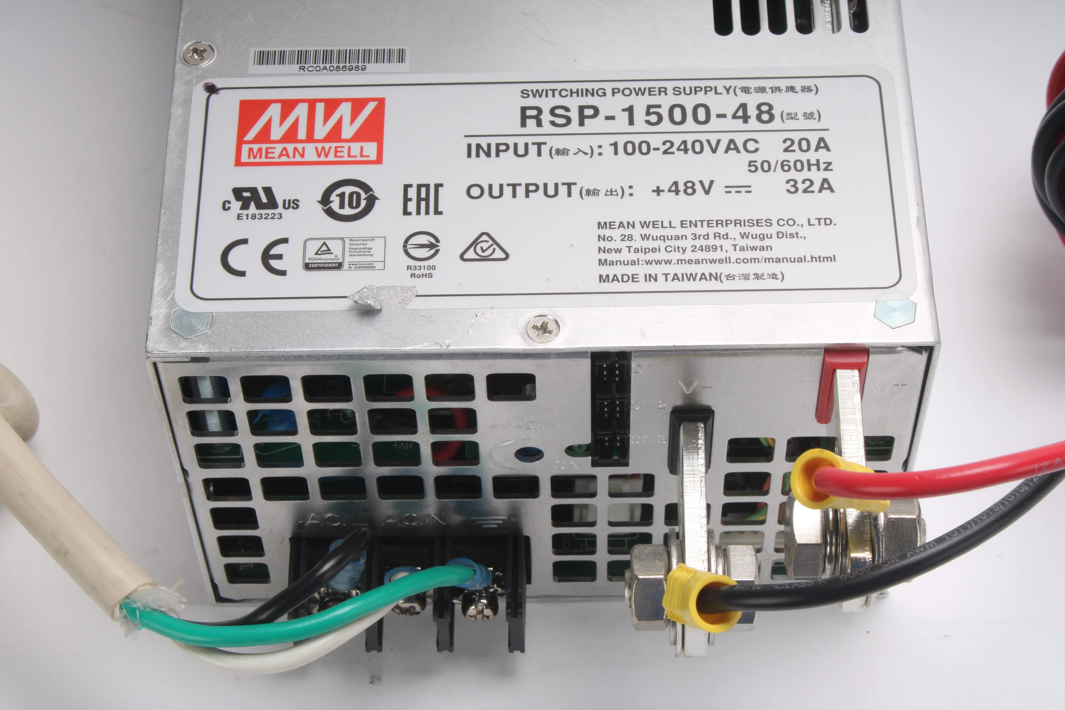 Mean Well RSP-1500-48 48V 32A DC Power Supply With Power Cord and Leads - Image 5