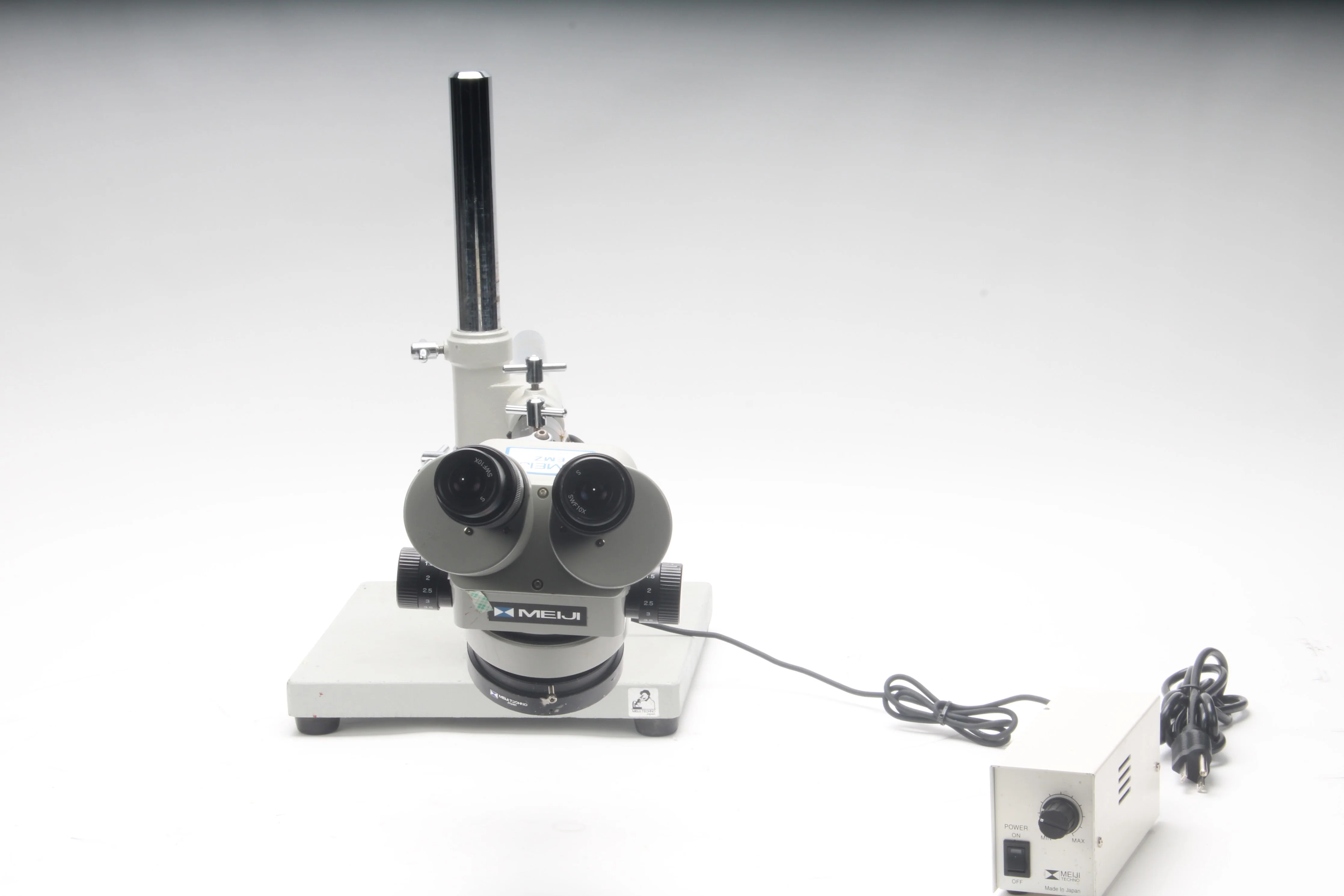 Meiji EMZ-10 Binocular Zoom Stereo Microscope With S-4100 Boomstand & EyePieces - Image 6