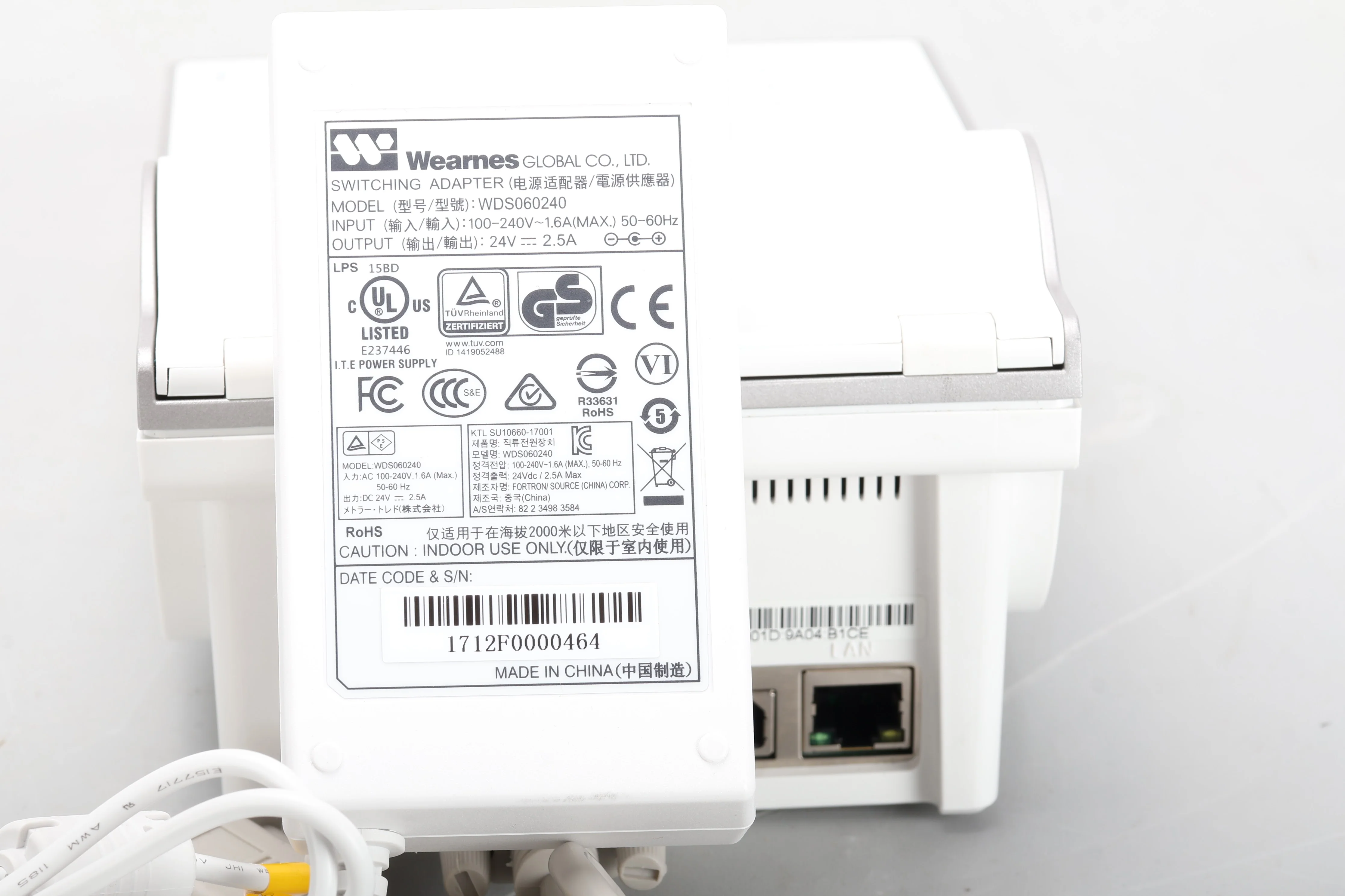 Mettler Toledo P-58RUE Thermal Printer W/ Power Supply, AC Cable, and DB9 Cable - Image 4