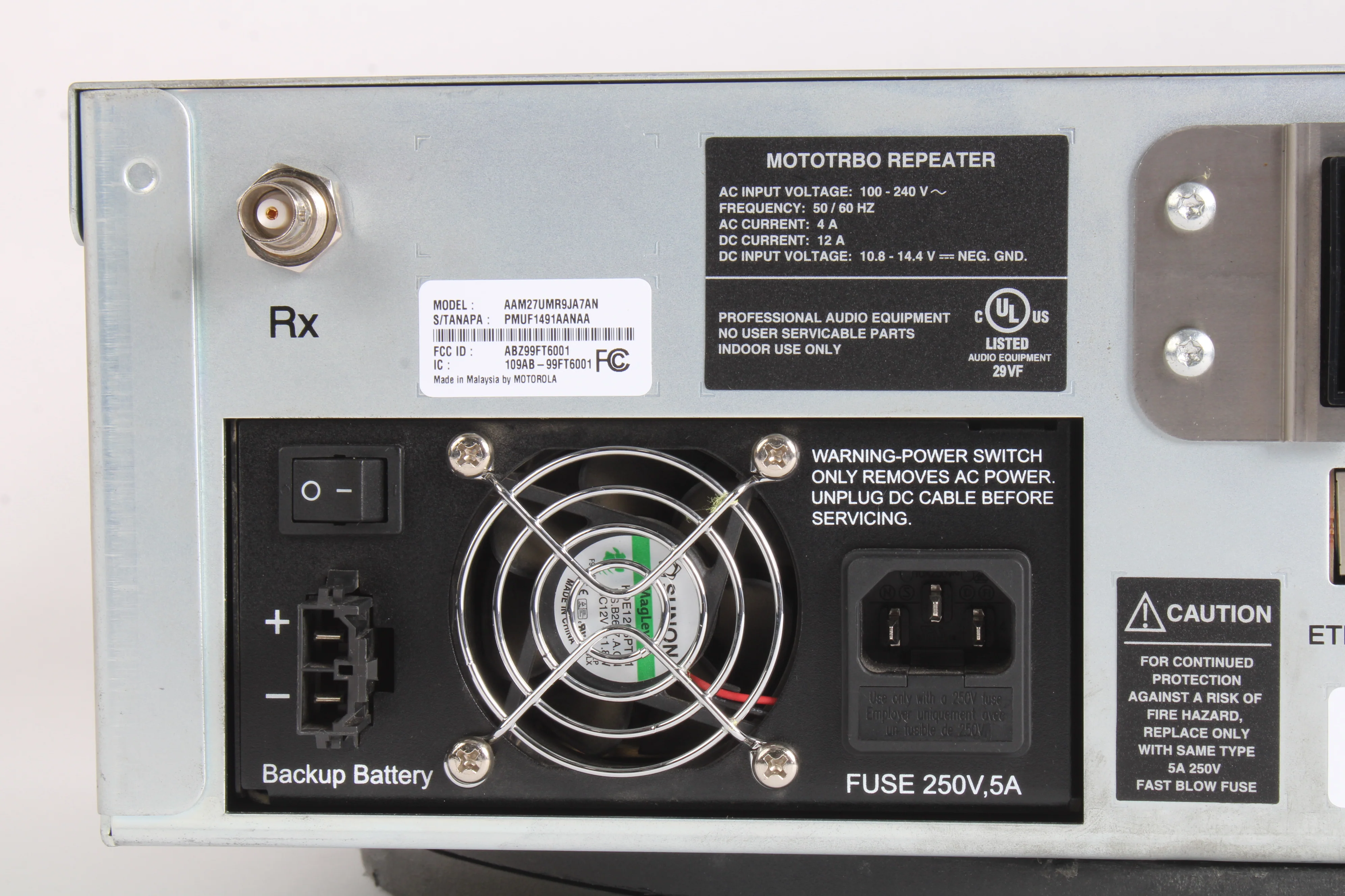 Motorola XPR 8380 MOTOTRBO Repeater 806-941 MHz AAM27UMR9JA7AN - Image 9