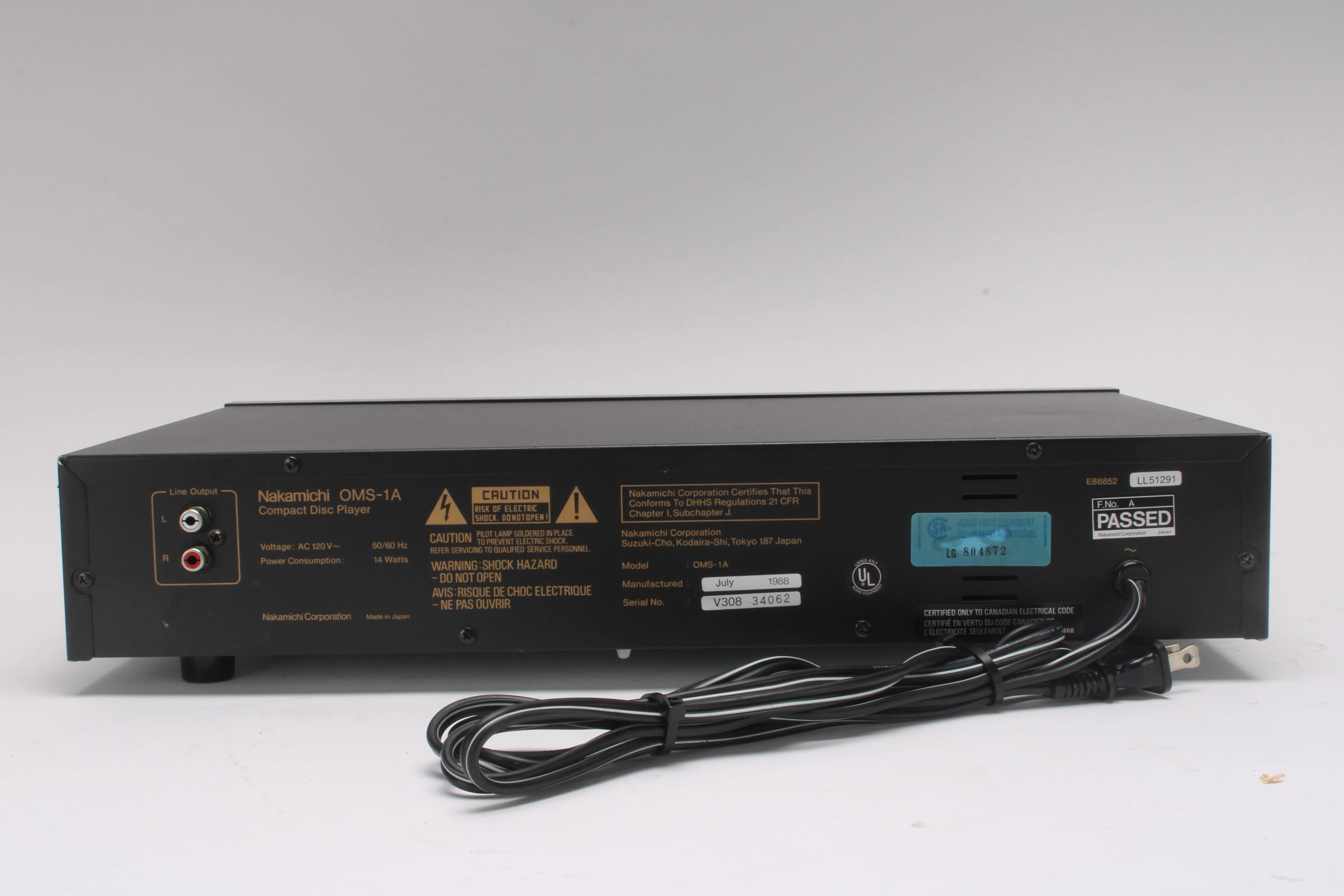 Nakamichi OMS-1A Compact Disc Player - Image 4