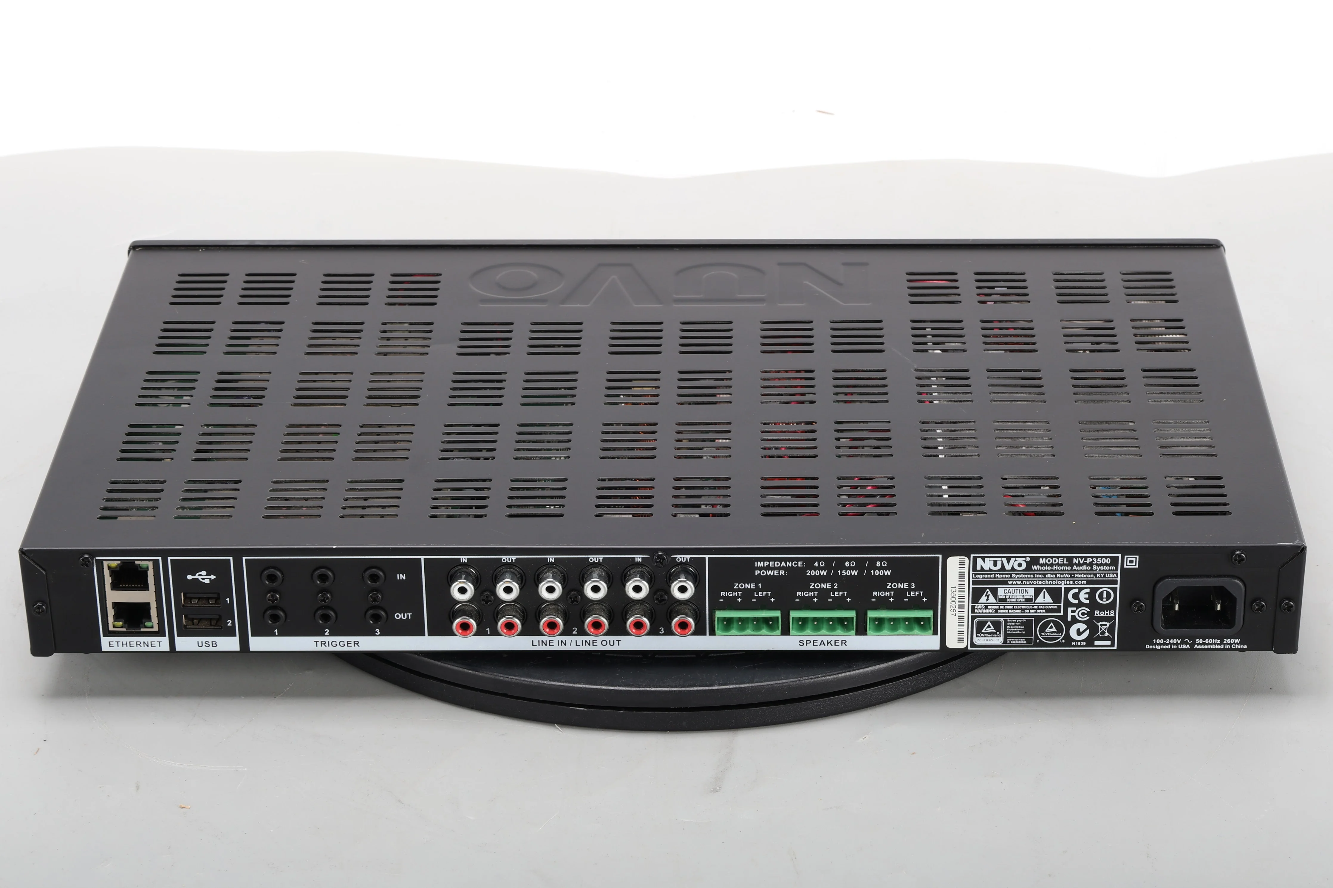Nuvo NV-P3500 Professional Series 3-Zone Player - AS IS For Parts - Image 4