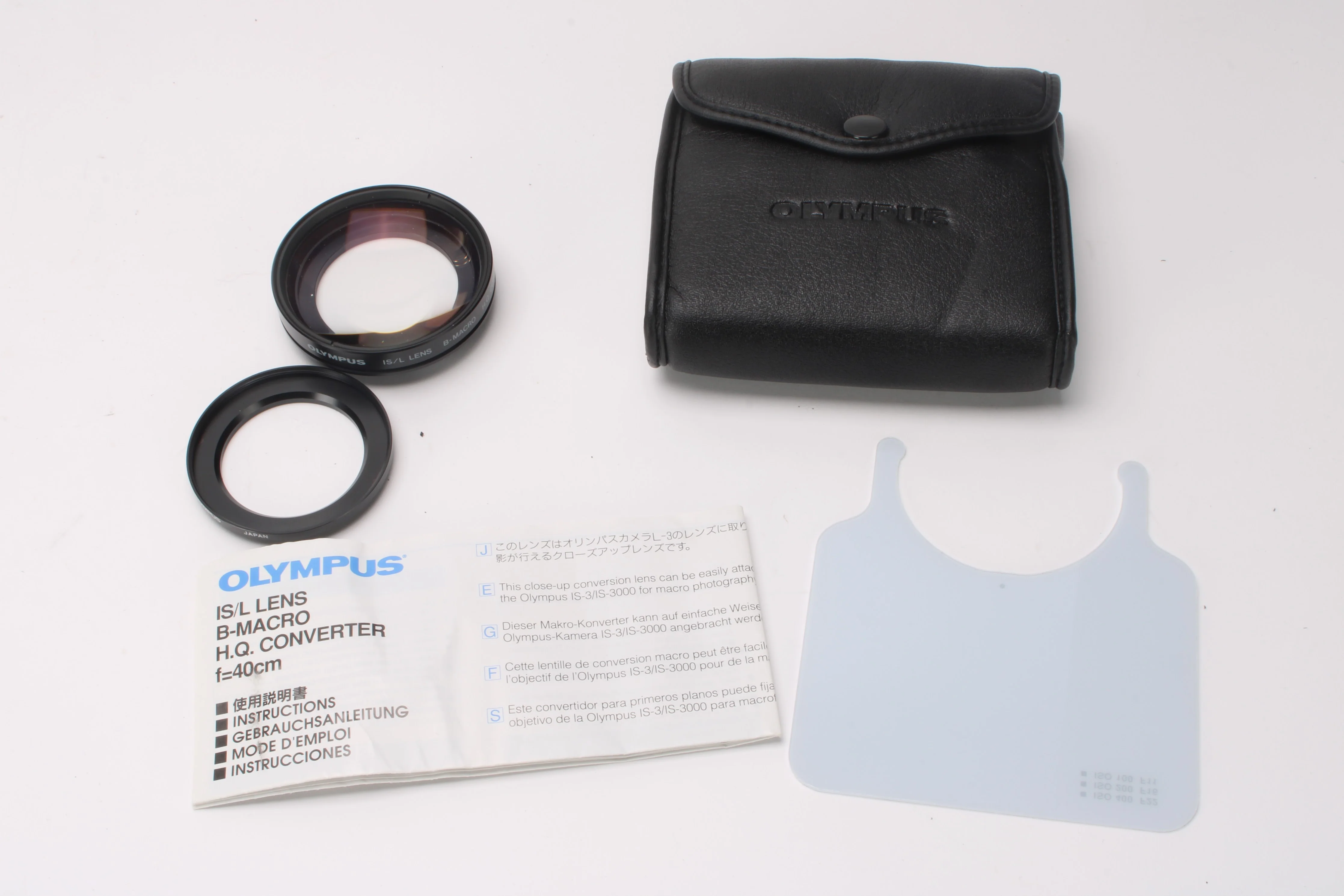 Olympus IS/L Lens B-Macro H.Q. Converter F=40cm 55mm With Case and Attachments