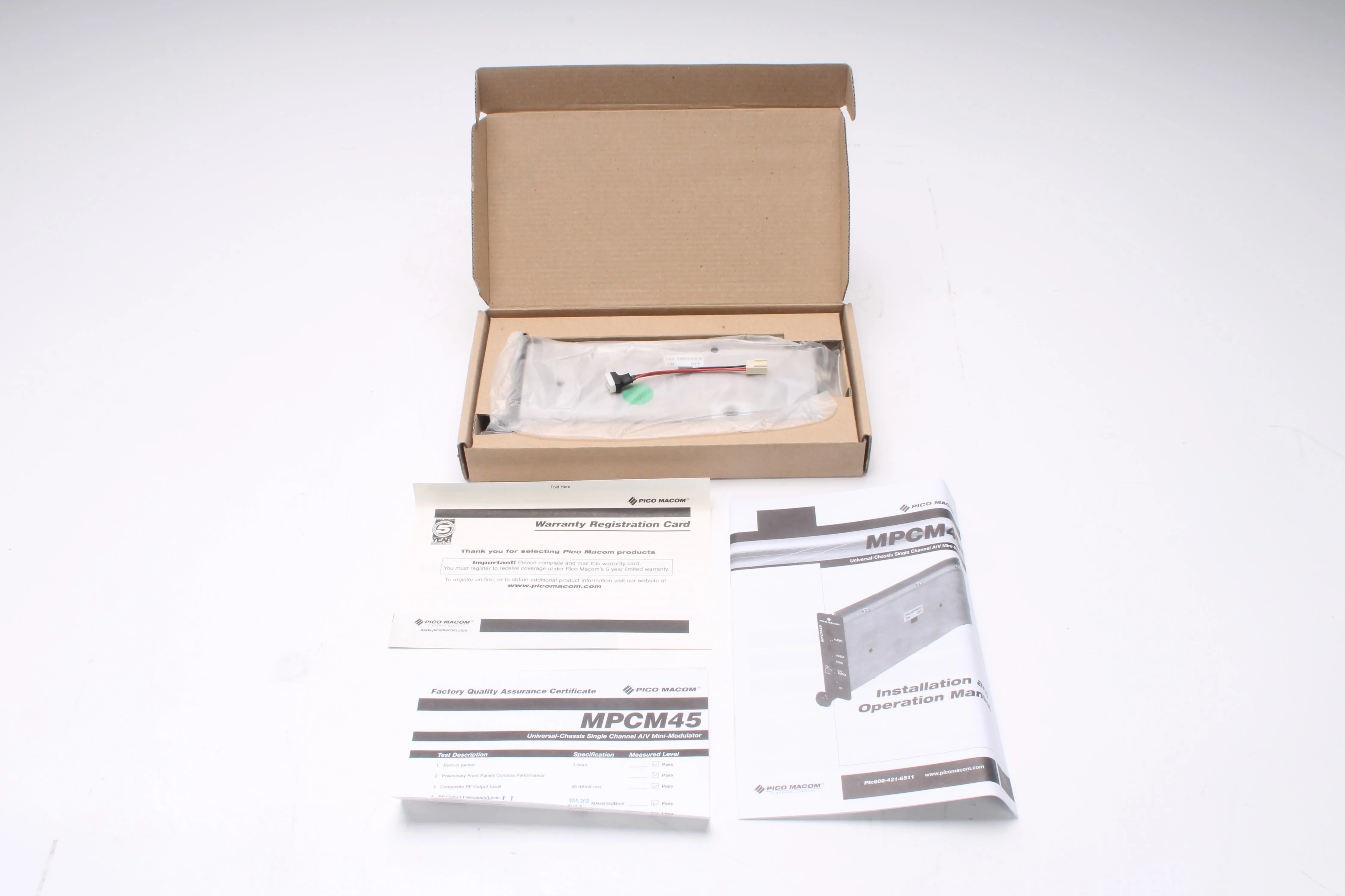 Pico Macom MPCM45-JJ Universal Chassis Single A/V Mini-Modulator Channel JJ NEW - Image 3