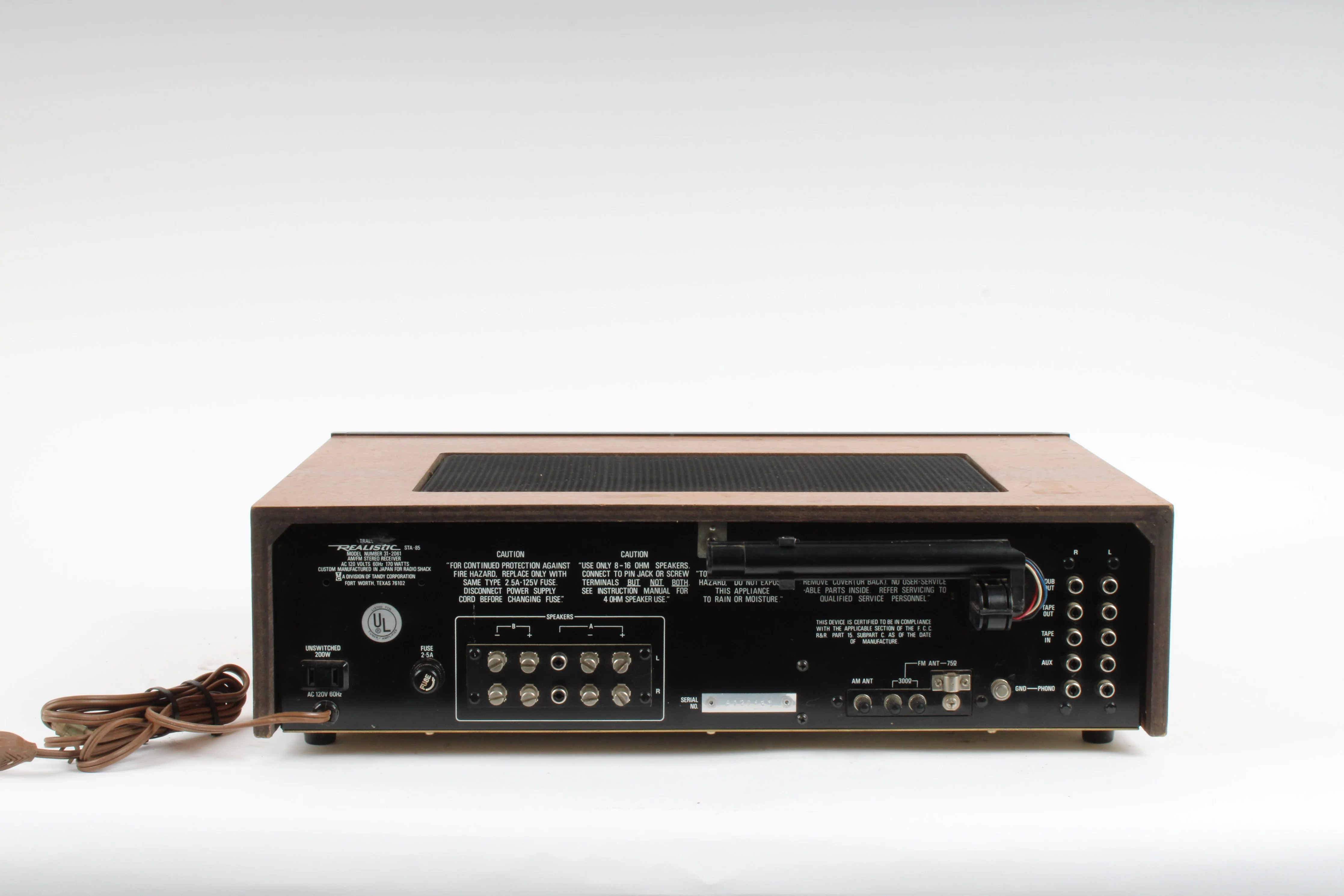 Realistic STA-85 AM/FM Stereo Receiver - Fair Condition - Image 5