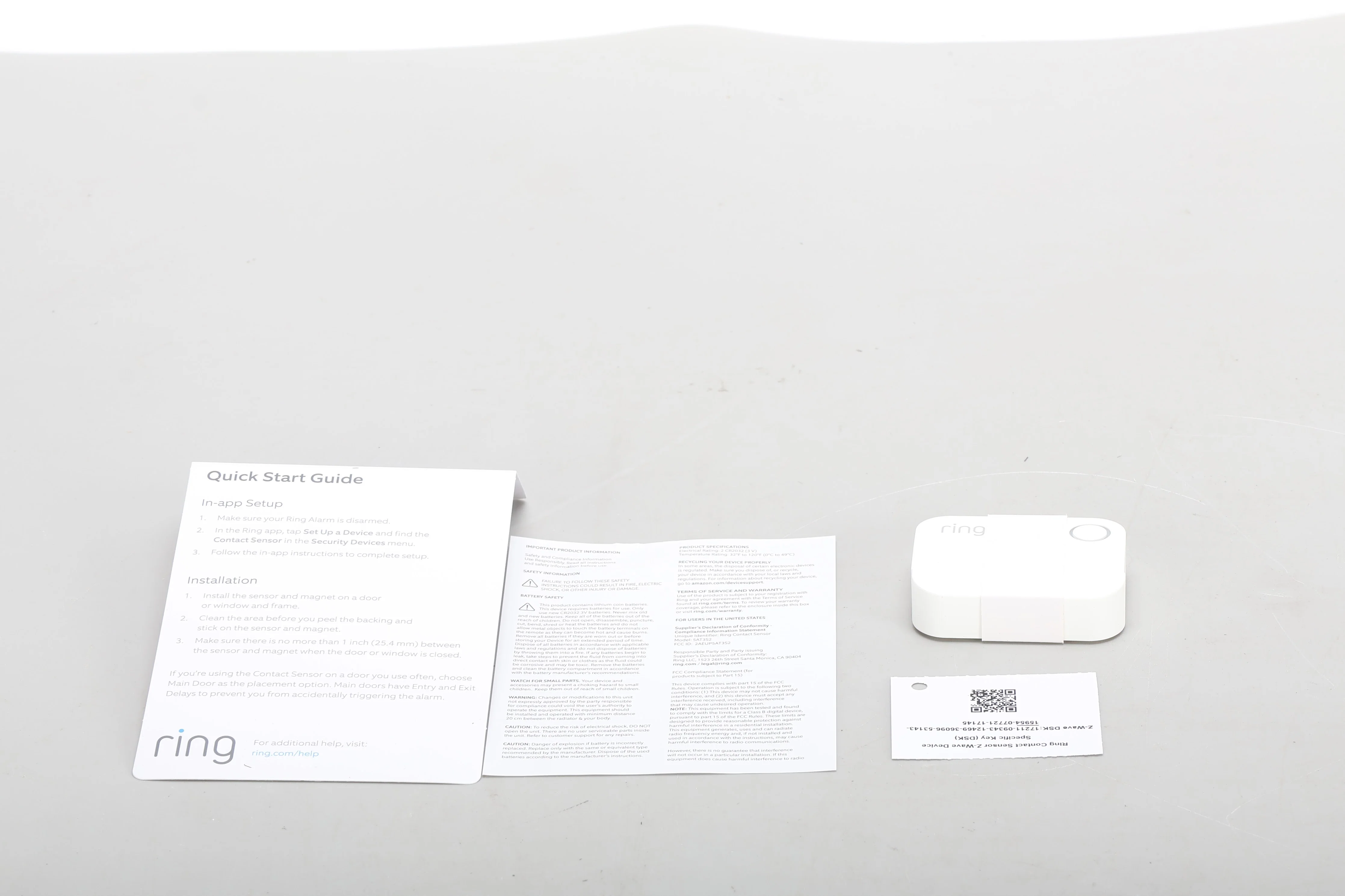 Ring 4SD1SZ-0EN0 Wireless Contact Sensor for Ring Alarm - New Open Box - Image 2