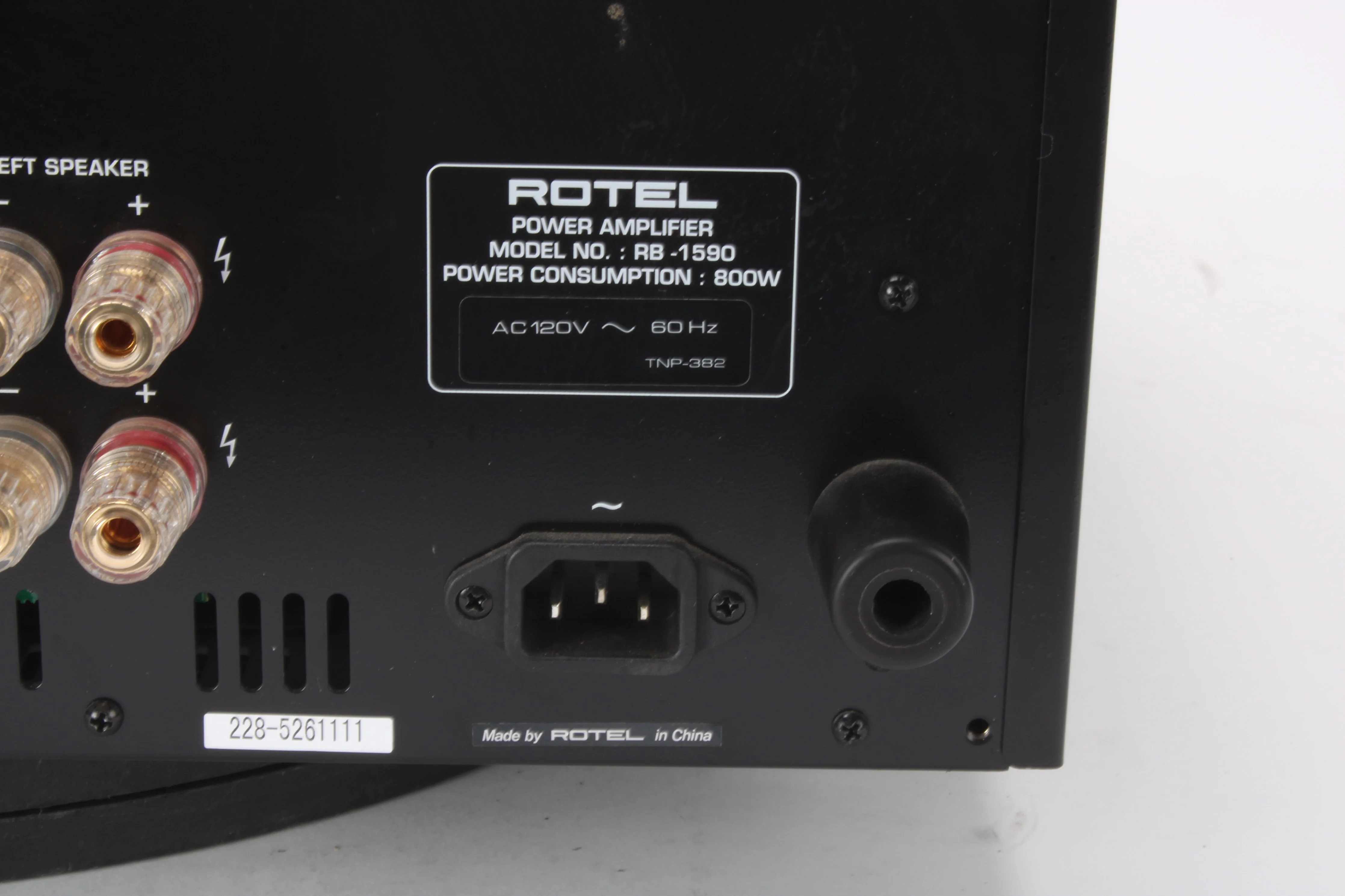 Rotel RB-1590 800-Watt Stereo Power Amplifier - Missing Foot - Fair Condition - Image 6