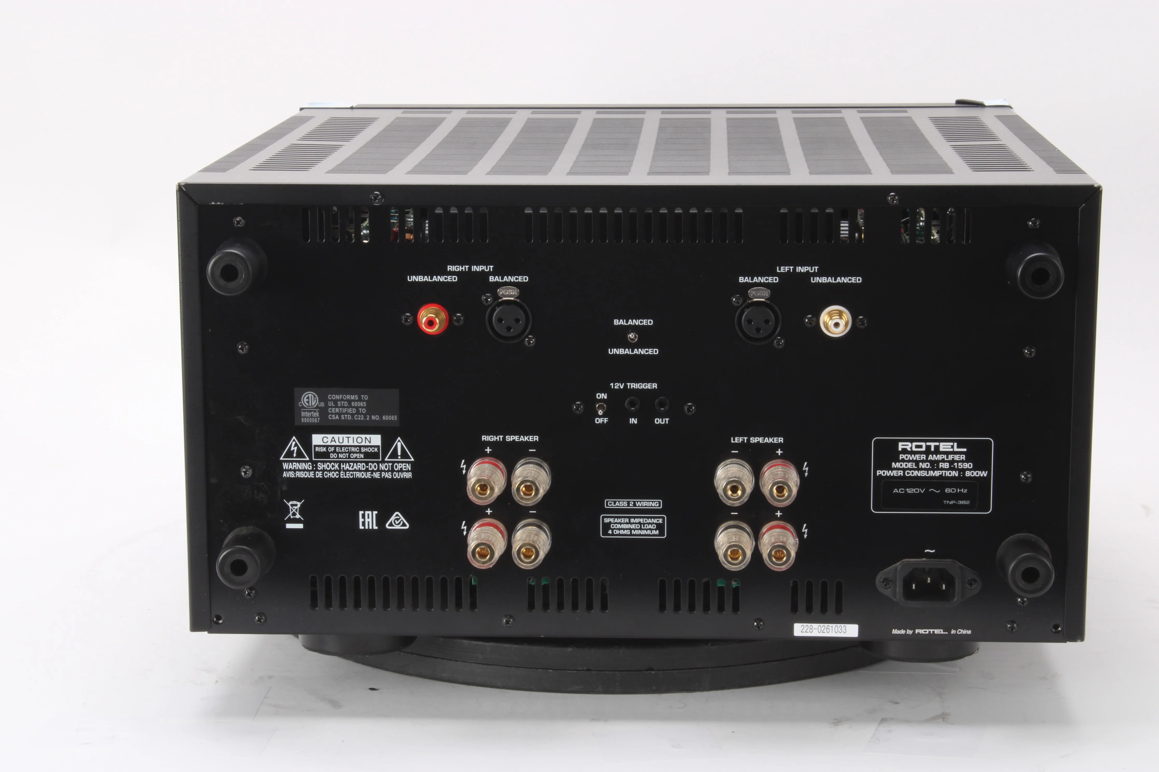 Rotel RB-1590 800-Watt Stereo Power Amplifier With Trigger Cable - Image 6