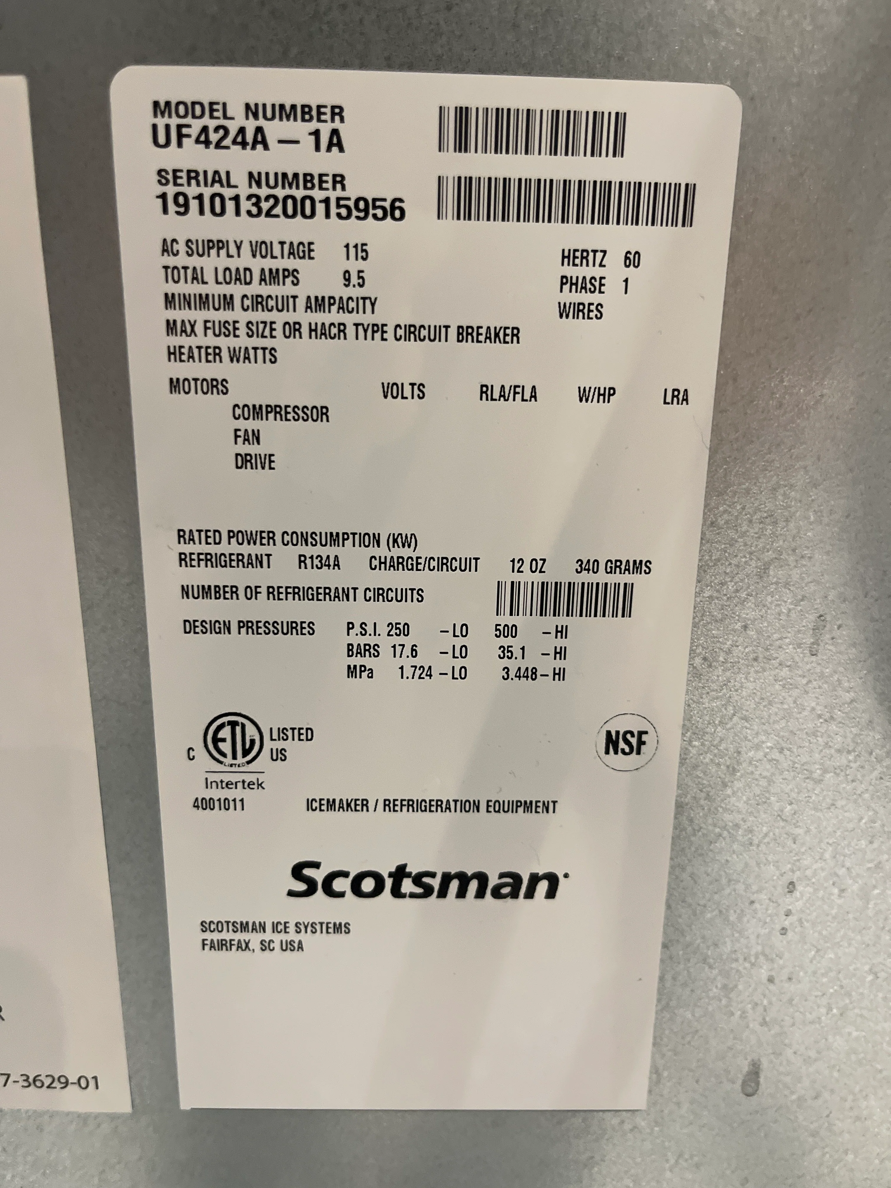 Scotsman UF424A-1 Undercounter Flake Ice Maker With 2x Scoops and 1x Tray - Fair - Image 7