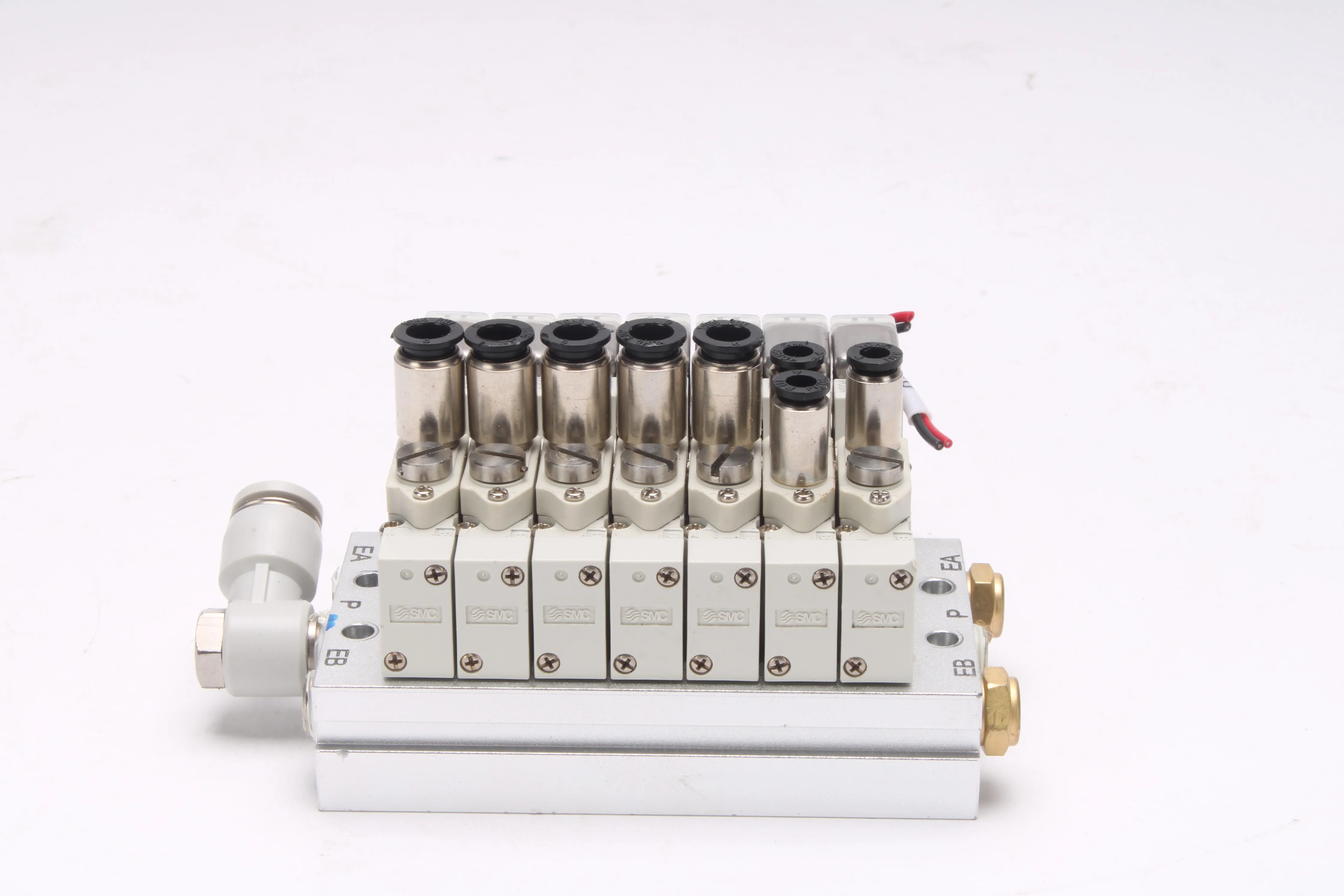 SMC 7x SY3120-5LZD-M5 Solenoid Air Valve With Manifold