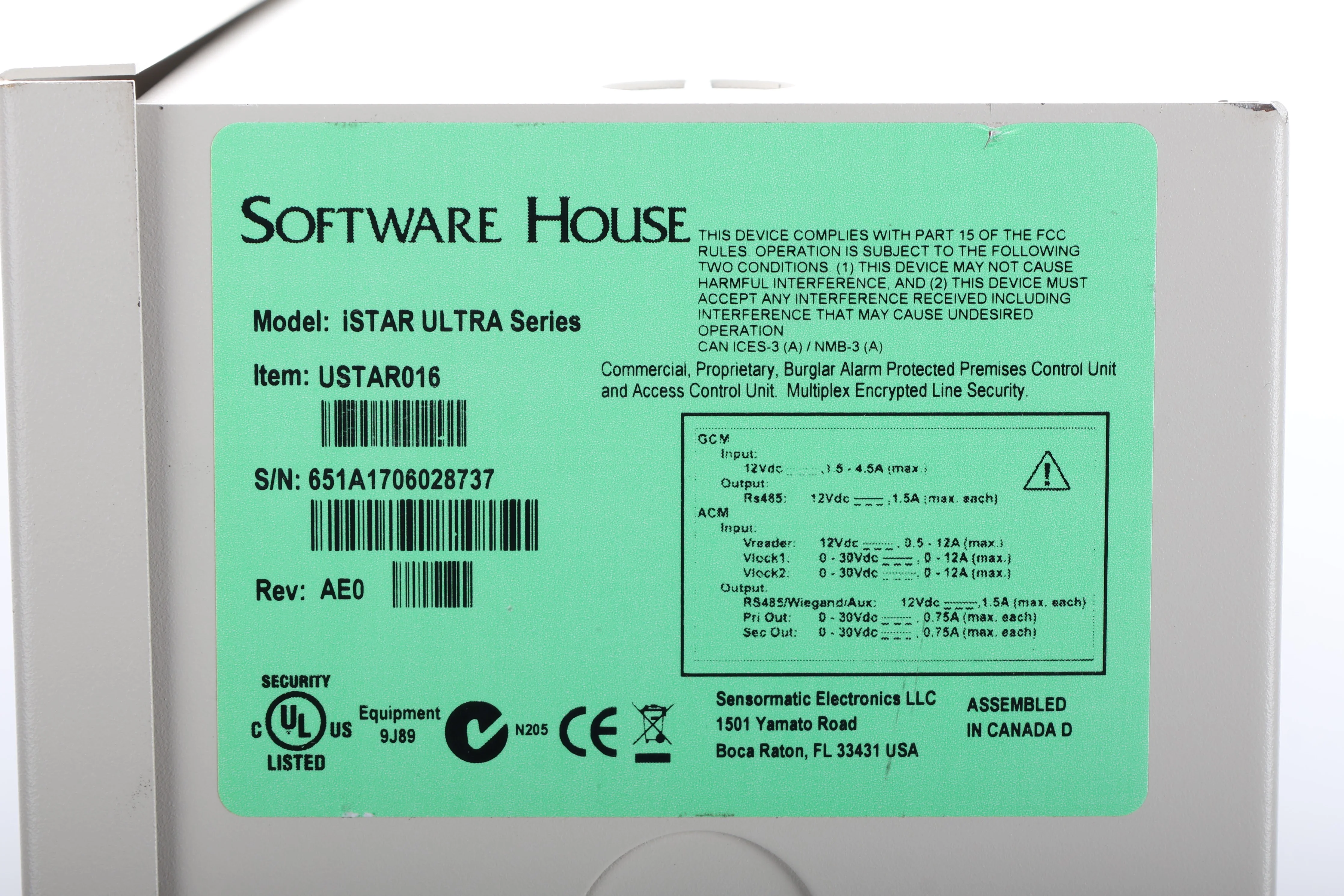 Software House iStar Ultra USTAR016 Network-Ready Door Controller W/ 3x Modules - Image 4