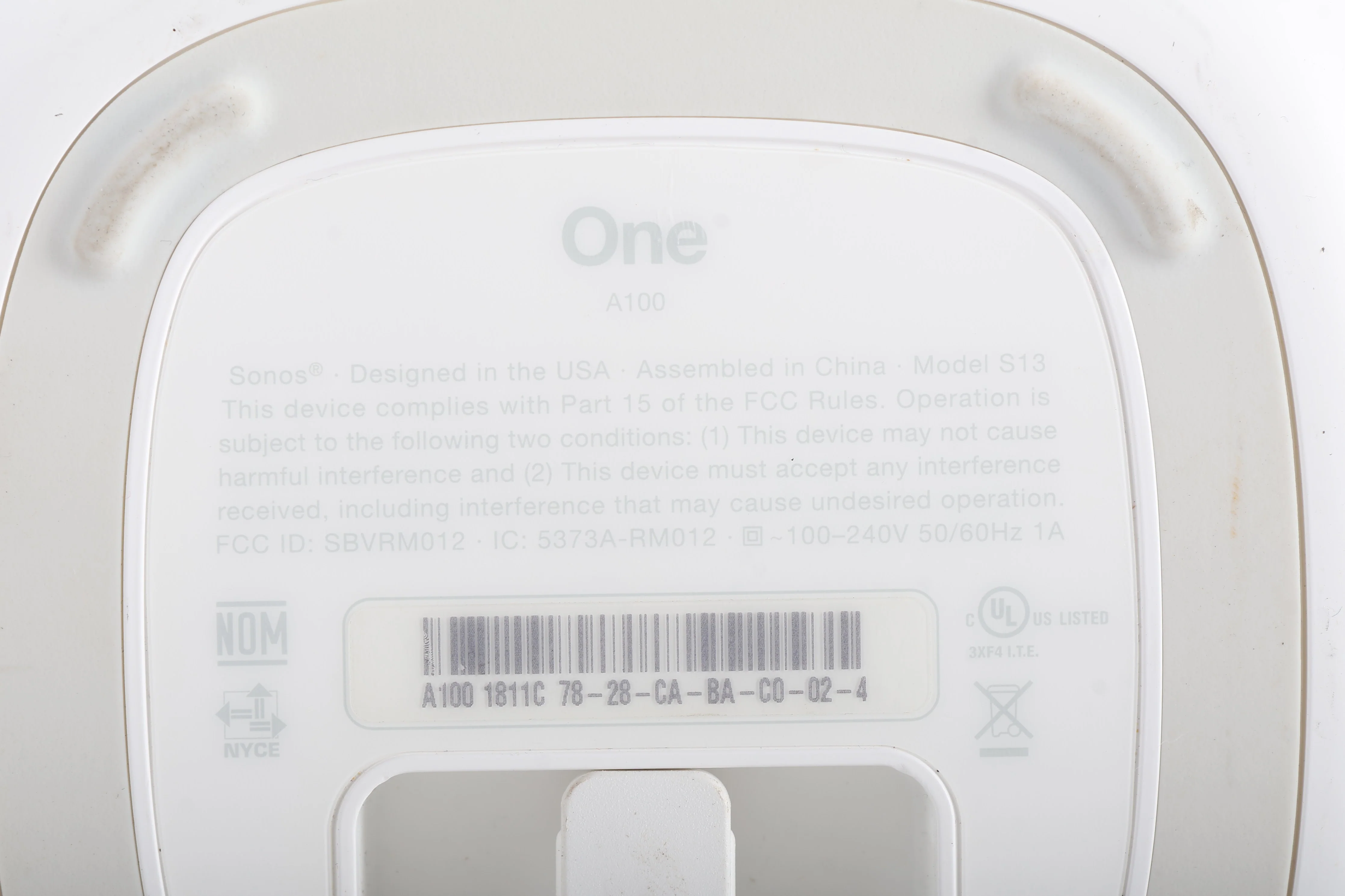 Sonos One A100 Voiced Controlled Smart Speaker White S2 With Power Cable - Image 5
