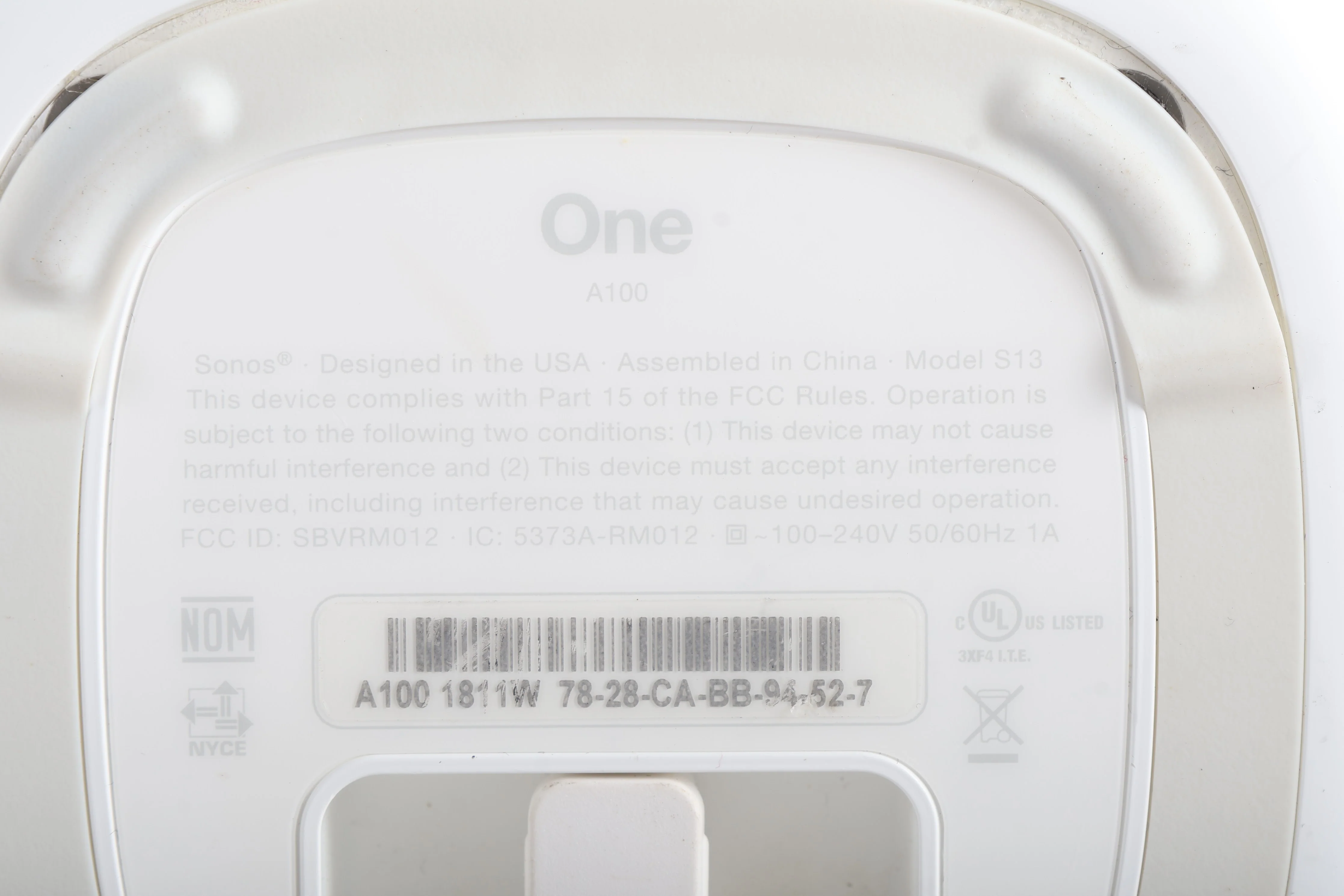 Sonos One A100 Voiced Controlled Smart Speaker White S2 With Power Cable - AS IS - Image 5