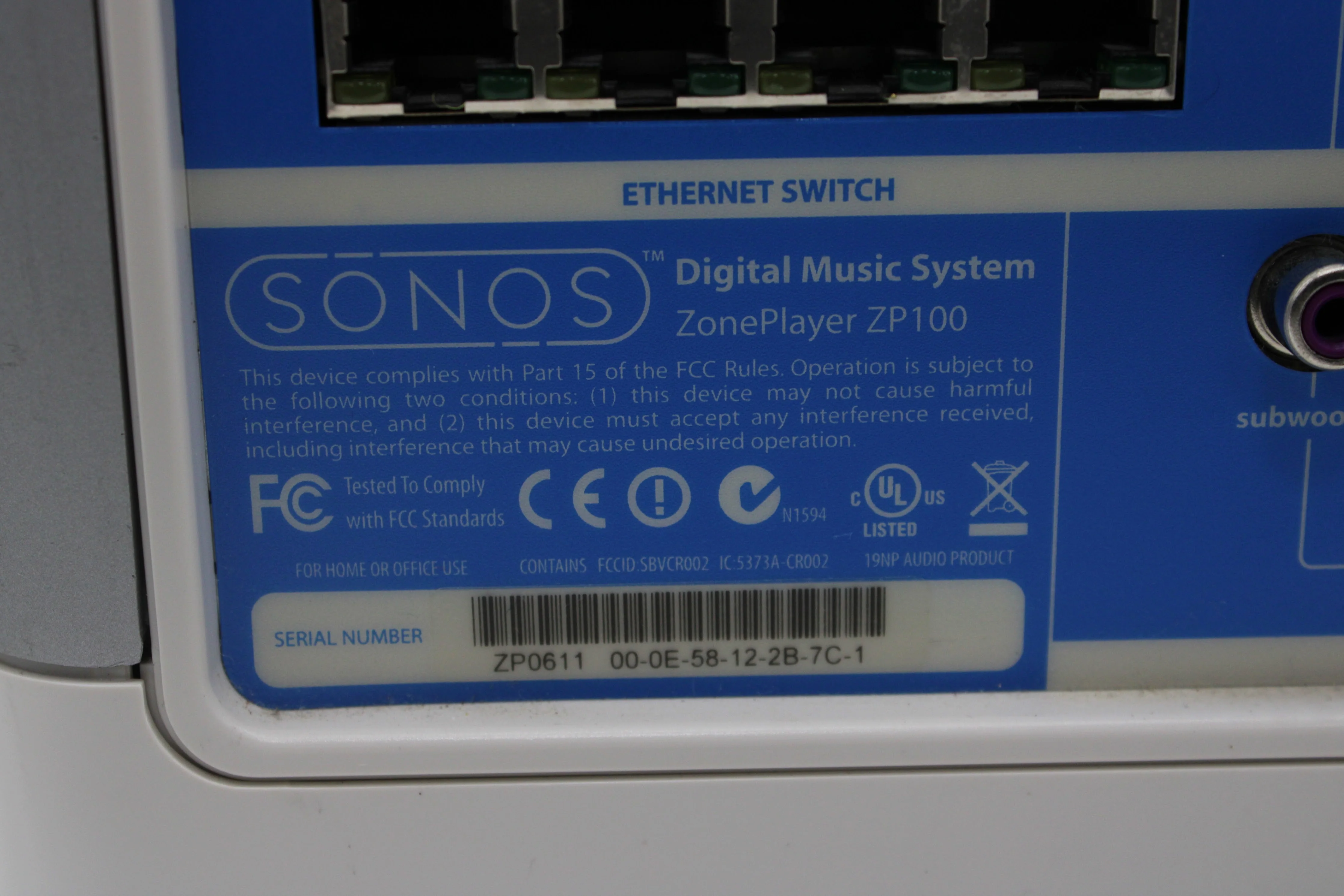 Sonos ZP100 ZonePlayer Digital Music System 50W Per Channel Amplifier Add-On - Image 4