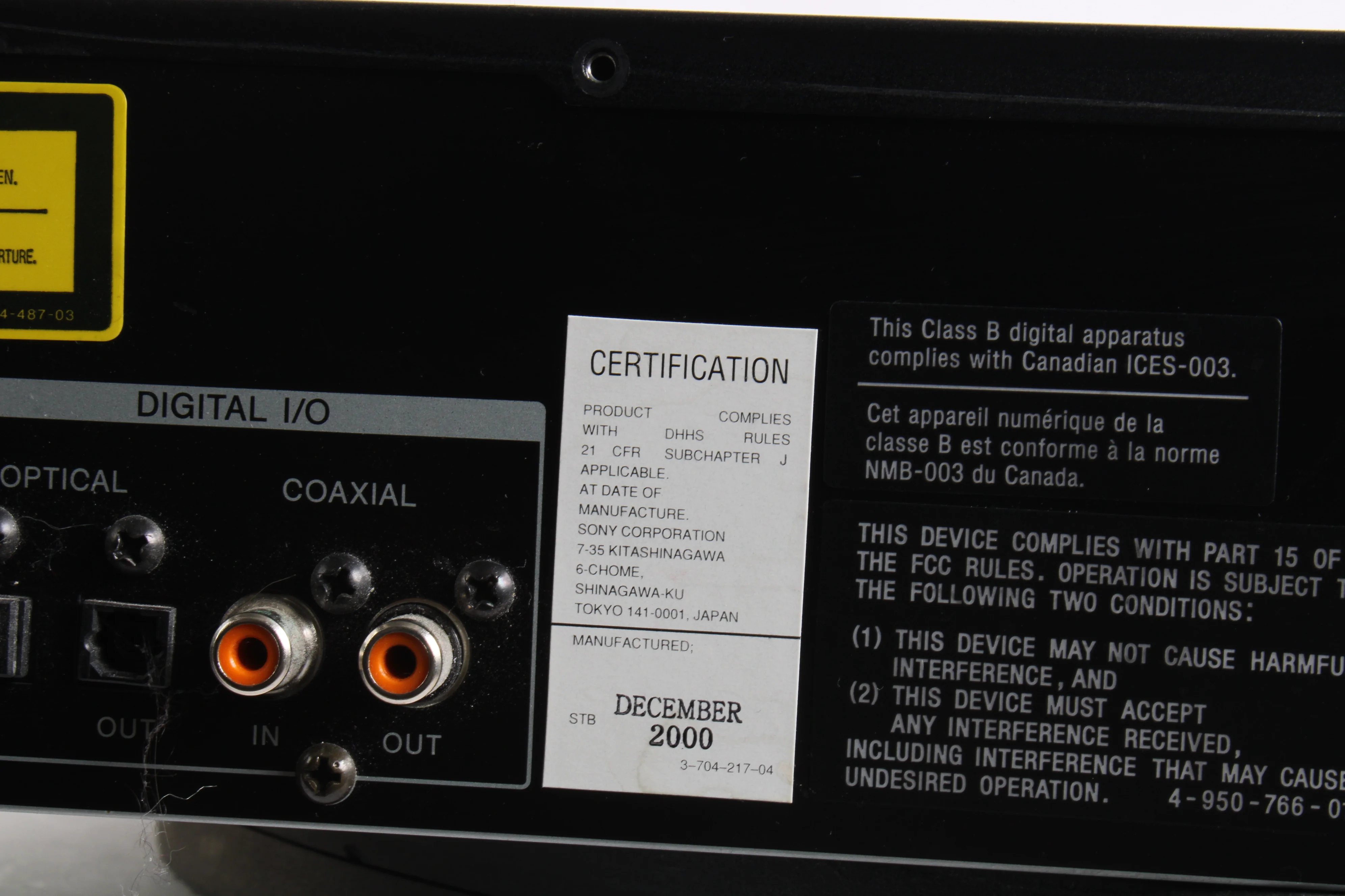Sony CDR-W33 Compact Disc Recorder CD Player - AS IS Parts - Image 4