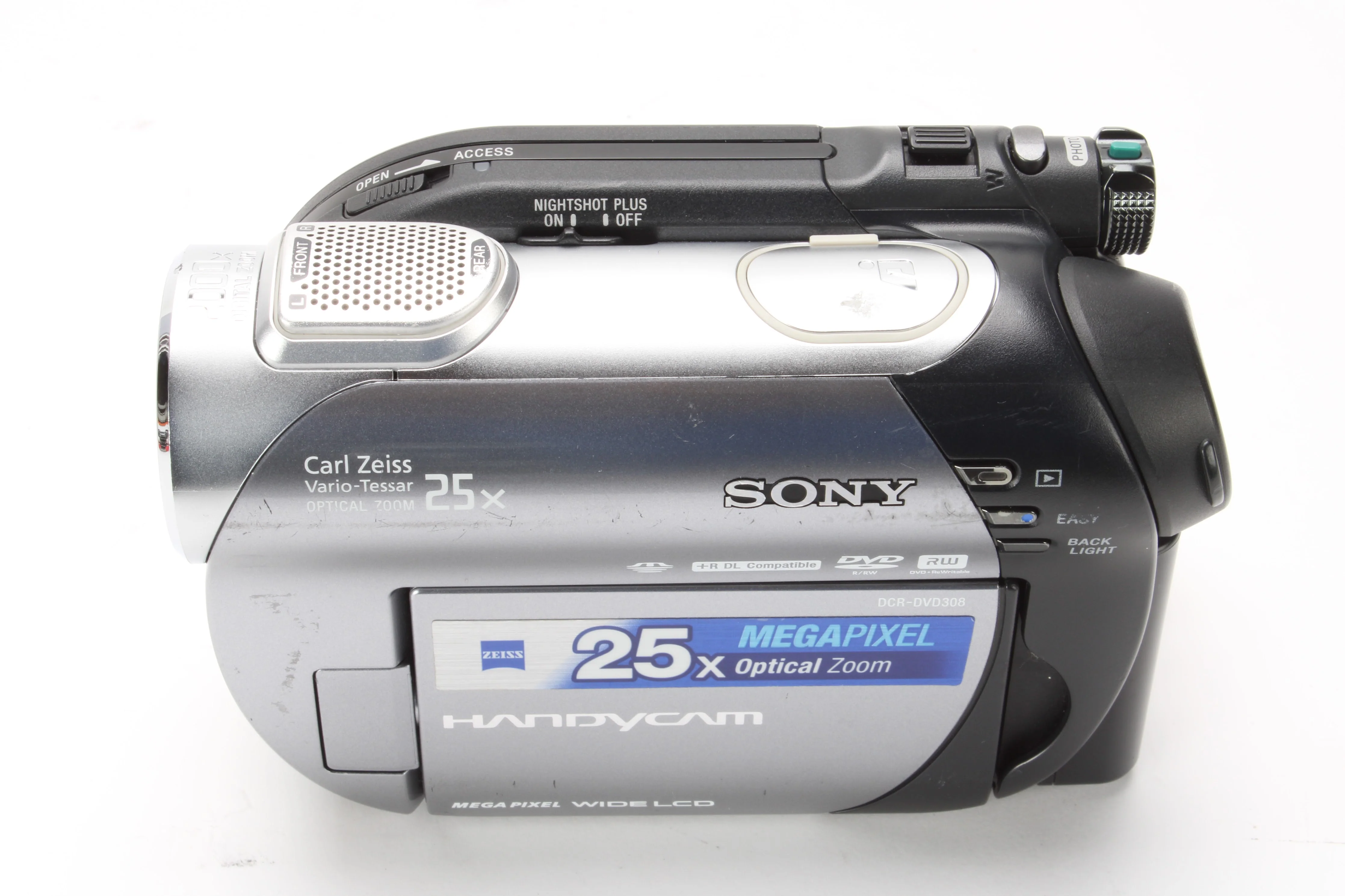 Sony DCR-DVD308 Digital Video Camera Recorder W/ AV Cable, Battery, Power Supply - Image 5