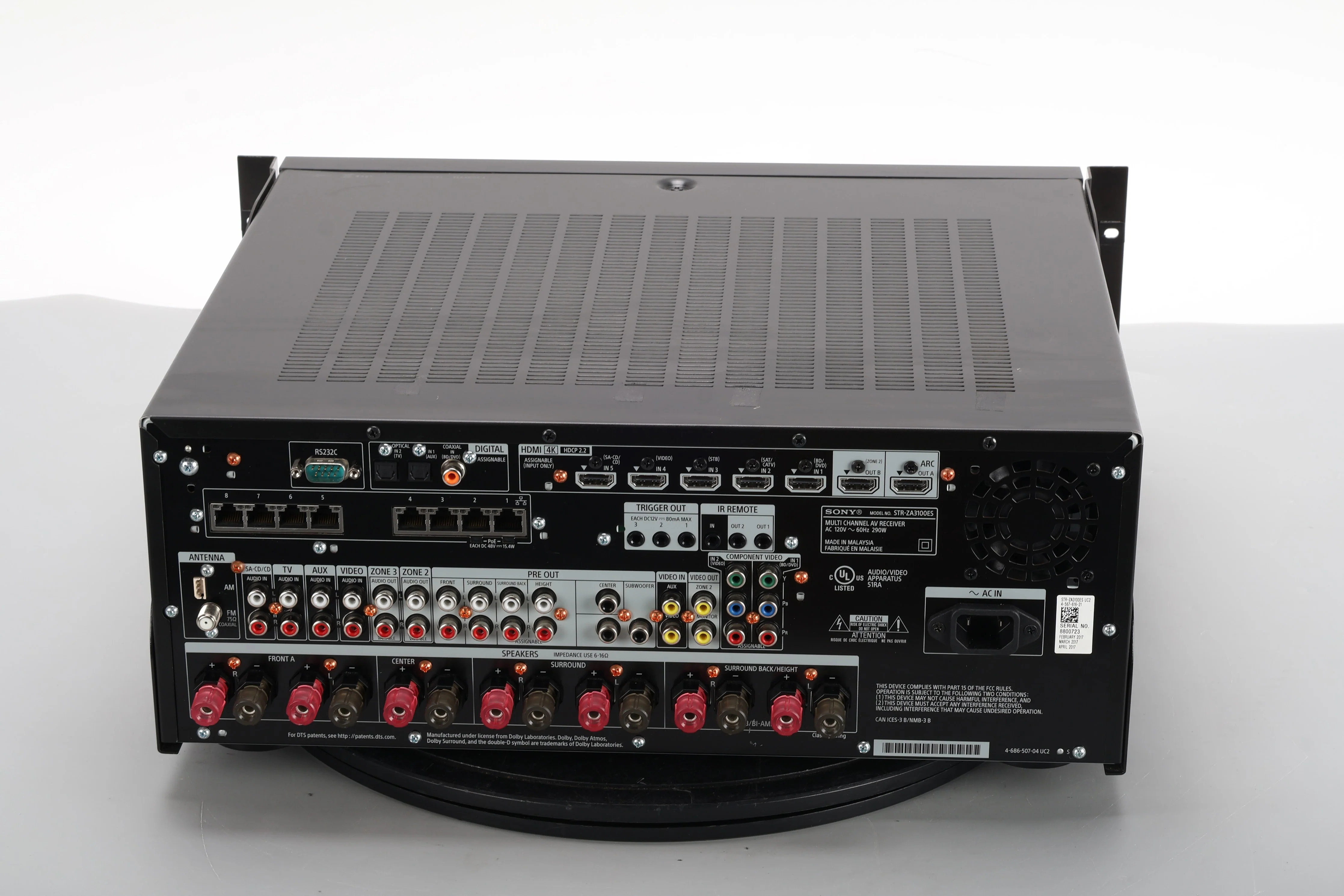 Sony STR-ZA3100ES 4K 7.2-Channel AV Receiver With Rack Ears - Image 5