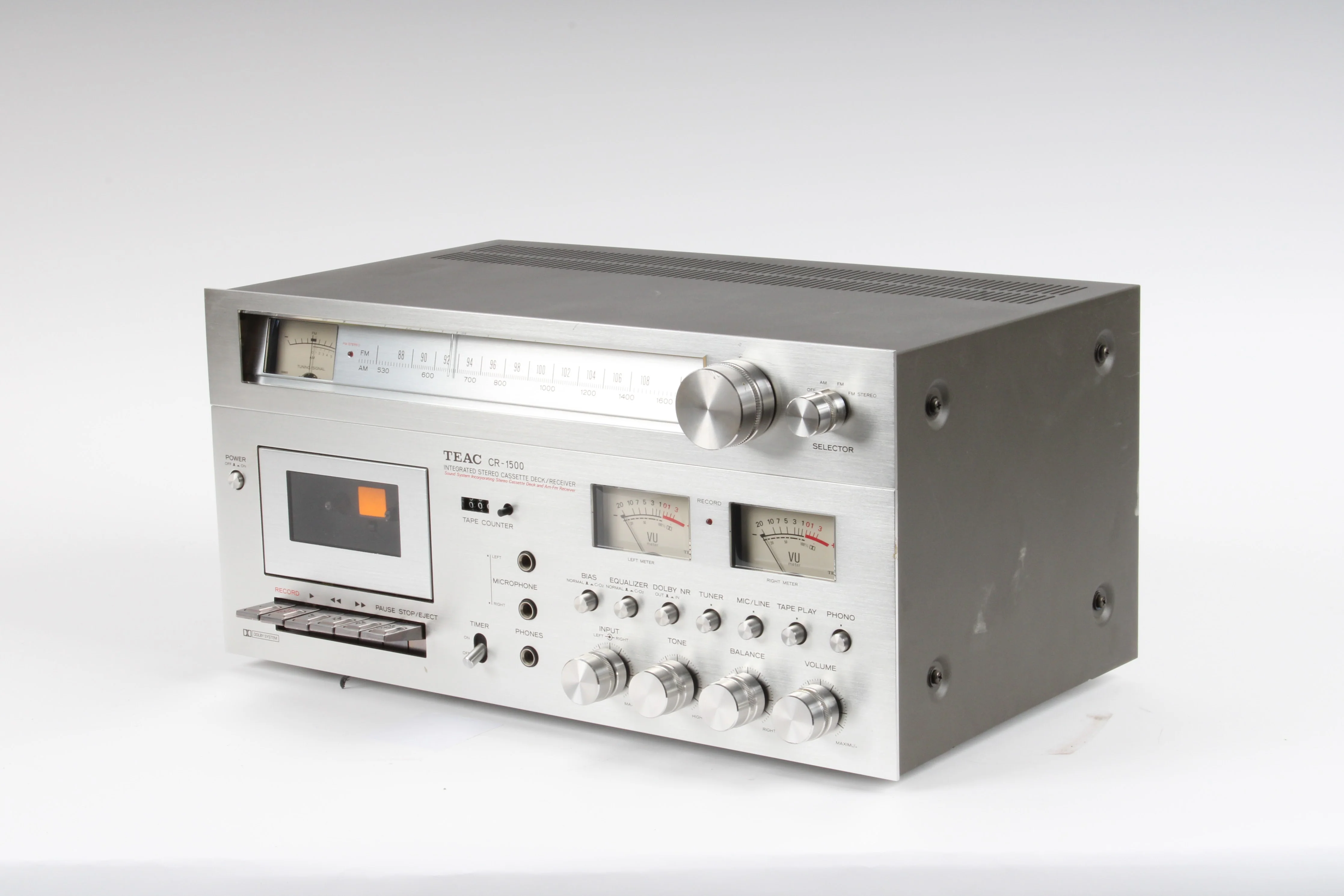 Teac CR-1500 Integrated Stereo Cassette Deck / Receiver - AS IS - Image 4