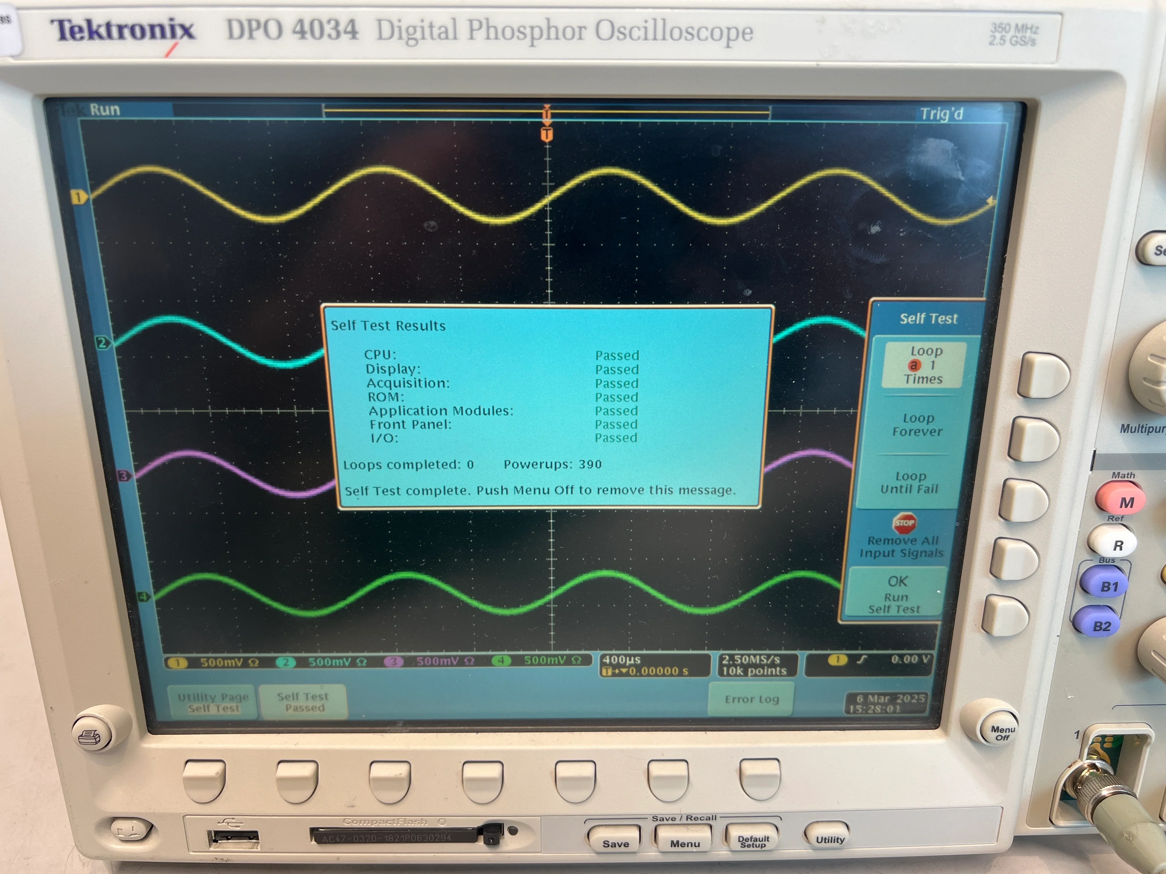 Tektronix DPO 4034 Digital Phosphor Oscilloscope 350Mhz 2.5GS/s - Fair Condition - Image 8