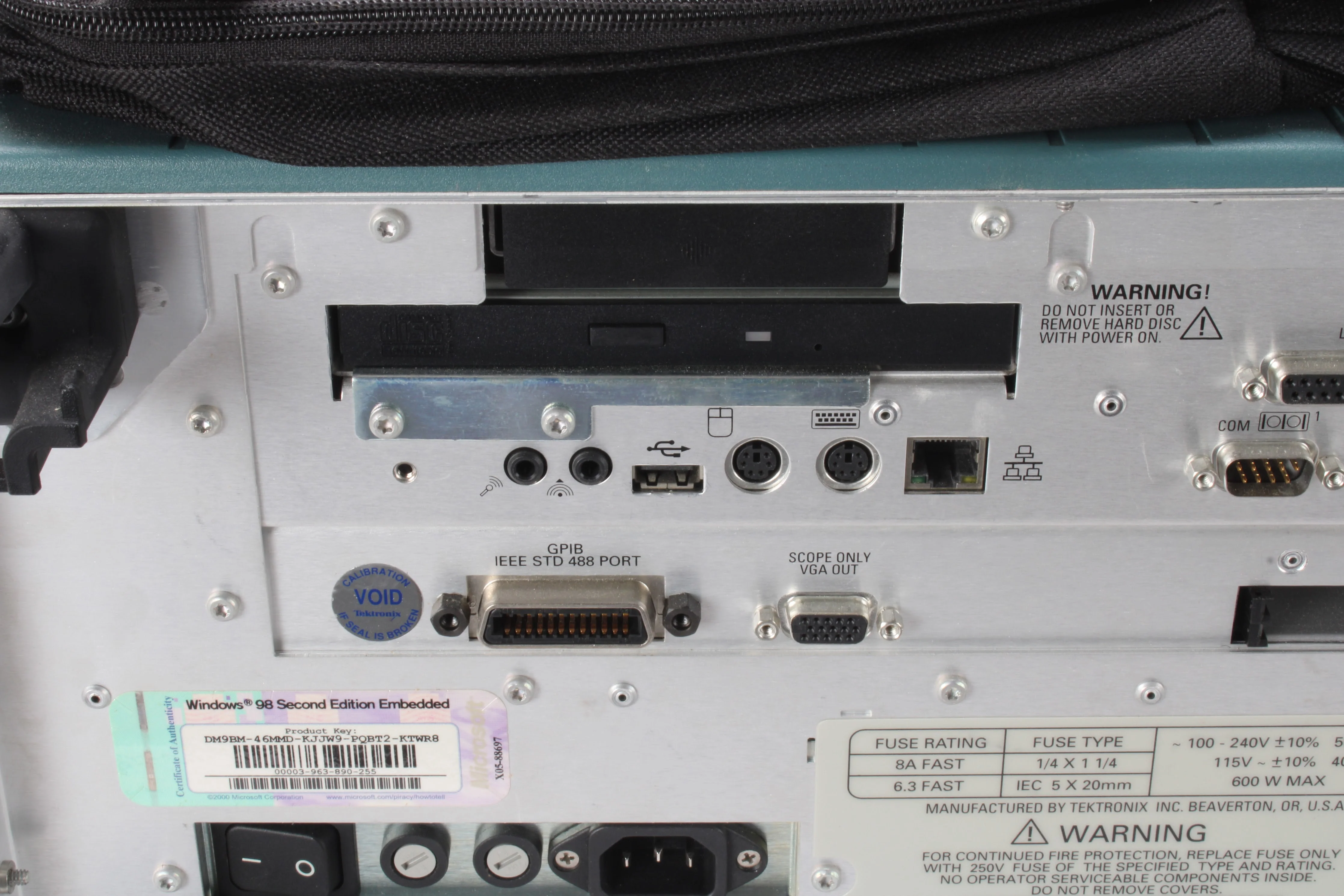 Tektronix TDS 6604 Digital Storage Oscilloscope 6GHz 20GS/s 4-Ch - AS IS w/ Bag - Image 5