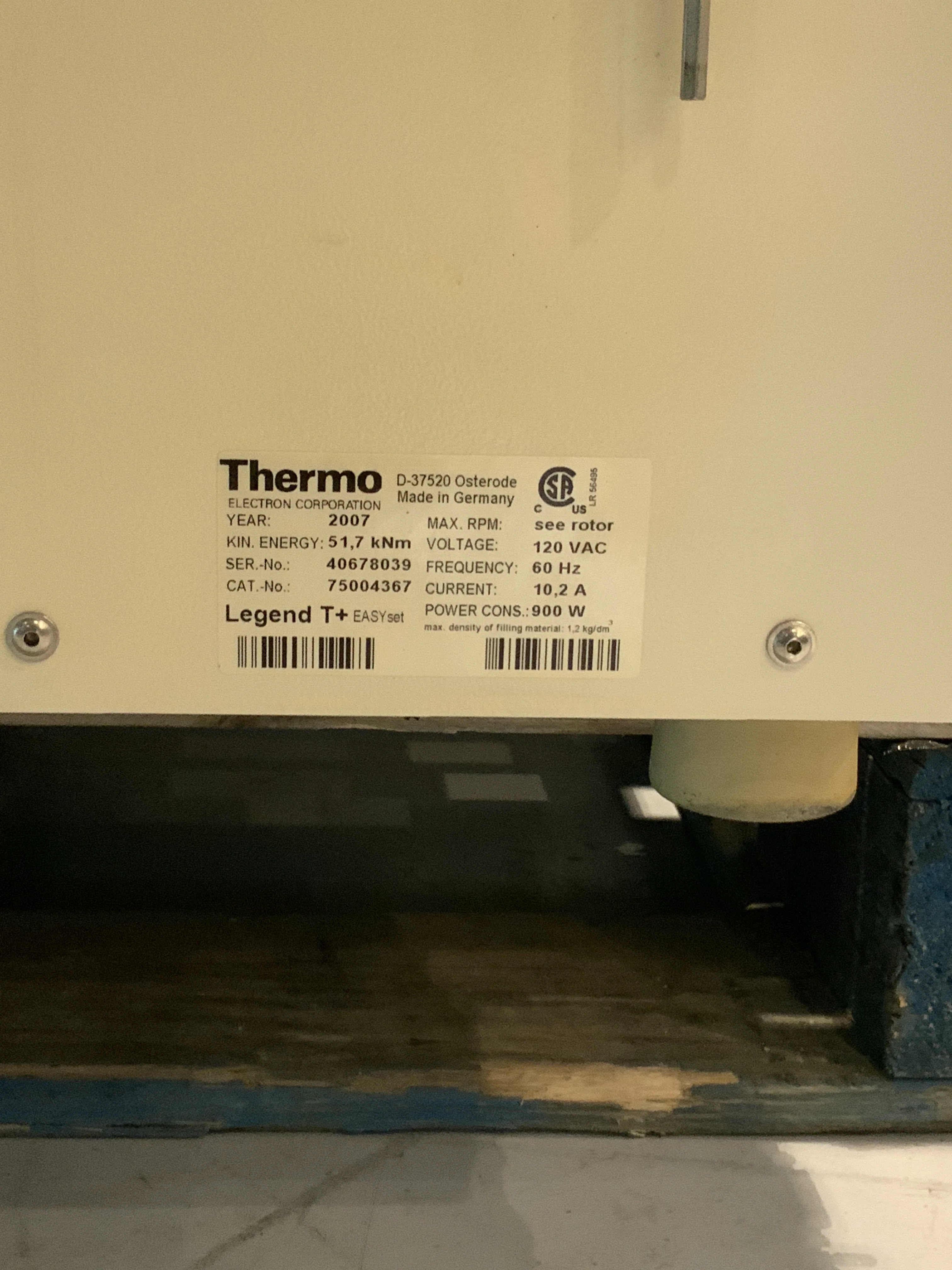Thermo Scientific 75004367 Sorvall Legend T+ Benchtop Centrifuge 75006434 Rotor - Image 5