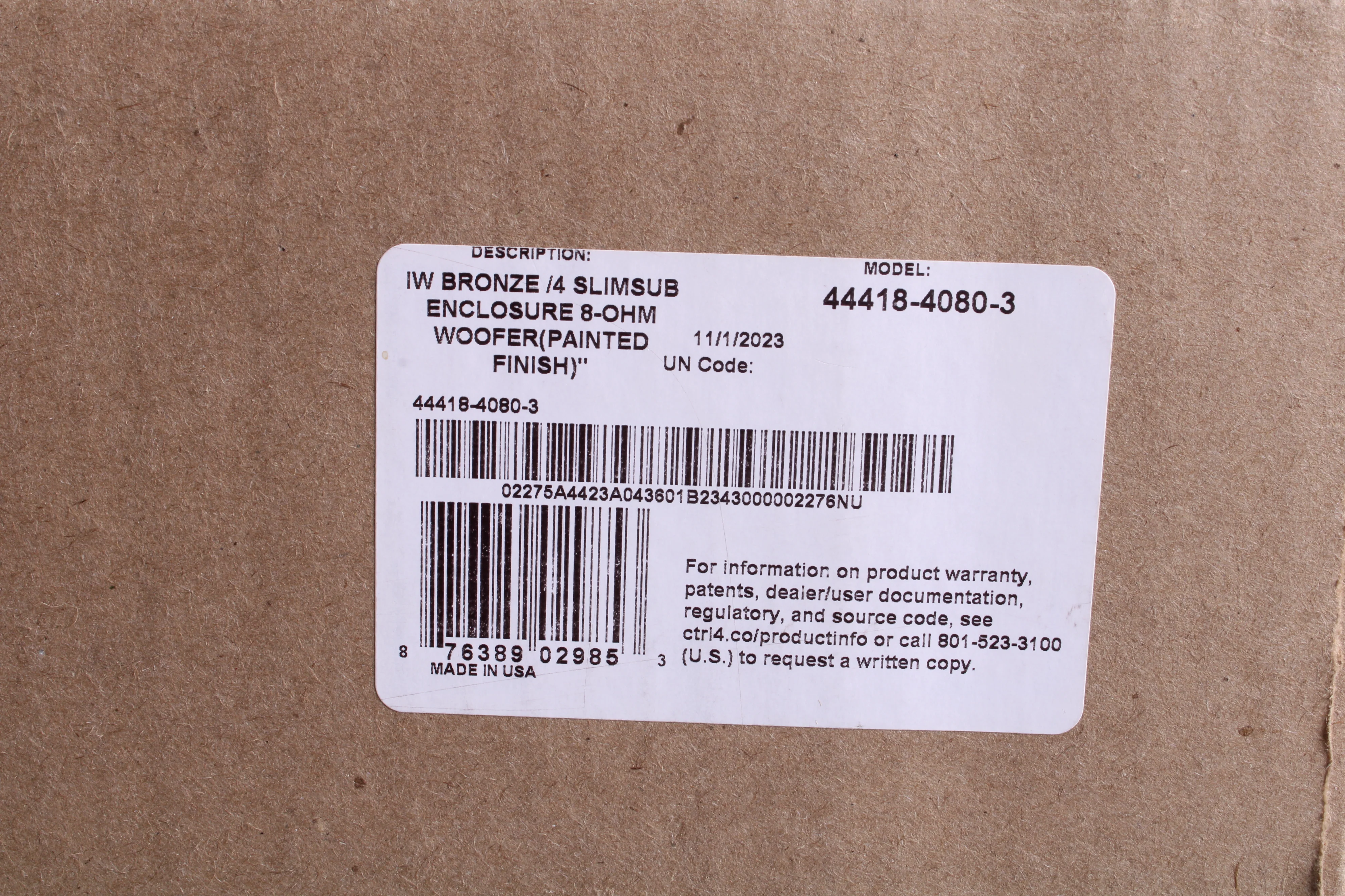 Triad 44418-4080-3 IN-Wall Bronze/4 Slimsub 8 ohm / Grill White / Speaker Black - Image 3