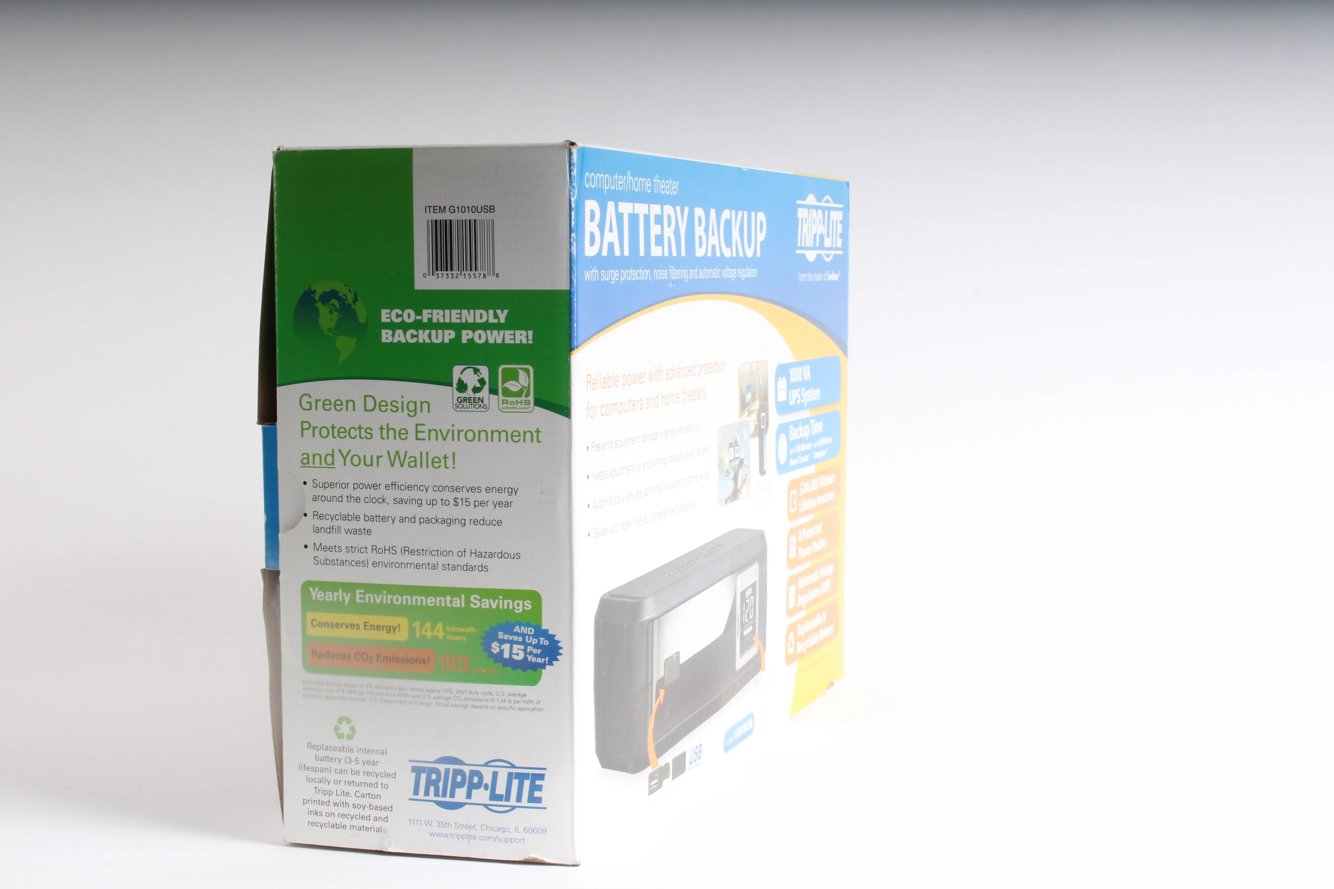 Tripp Lite G1010USB Computer Home Theater Battery Backup 037332155788 - Image 2