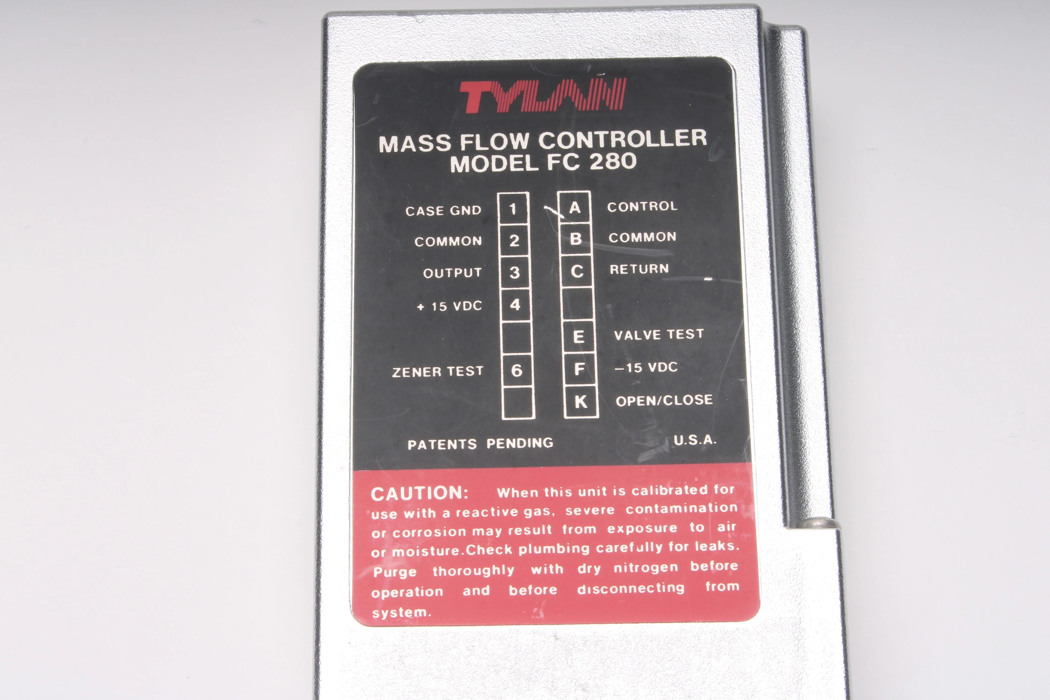 Tylan FC-280V 3 SLPM N2 Mass Flow Controller - Image 2