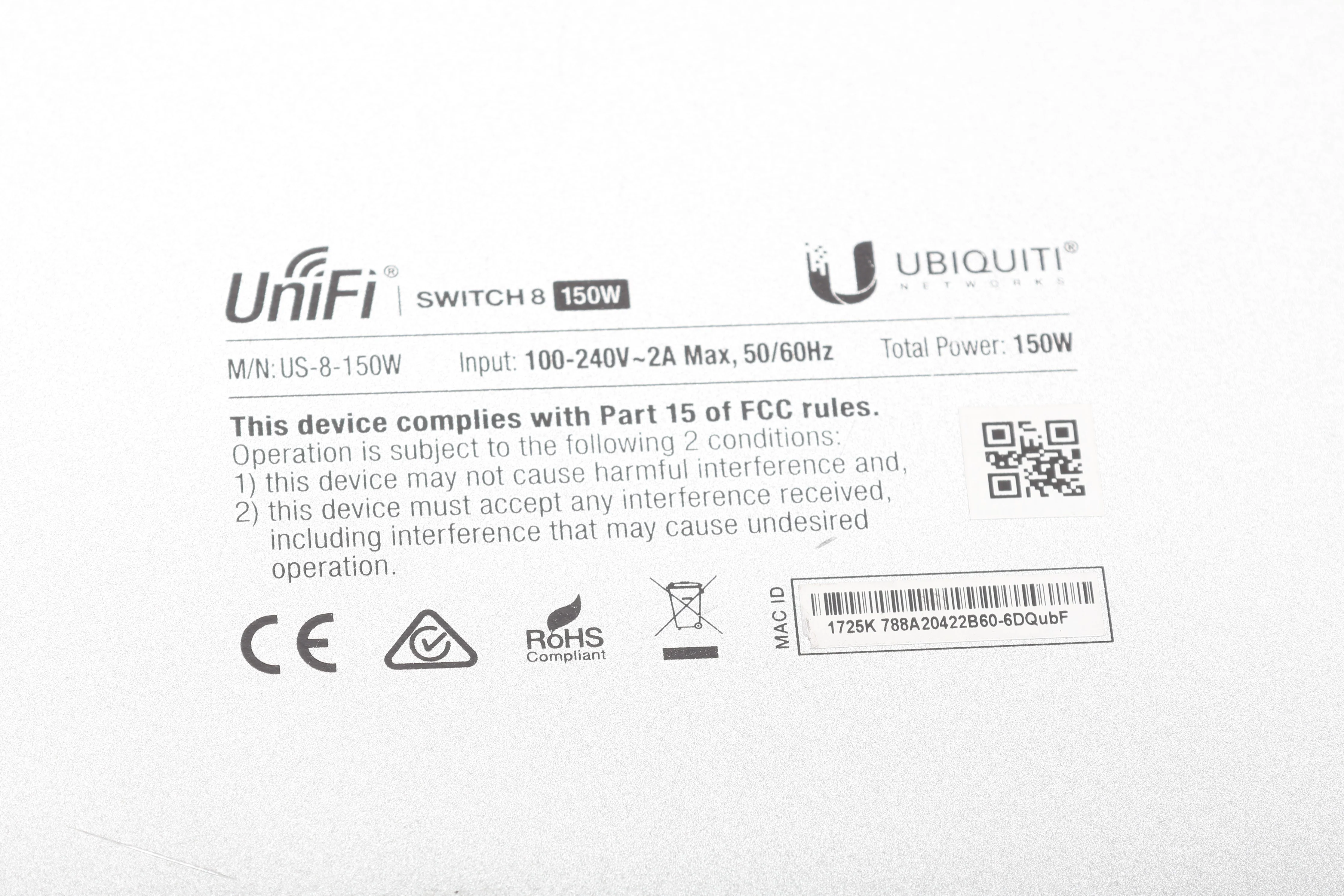 Ubiquiti Networks UniFi US-8-150W 8-Port Ethernet Switch With Rack Ears - Image 6