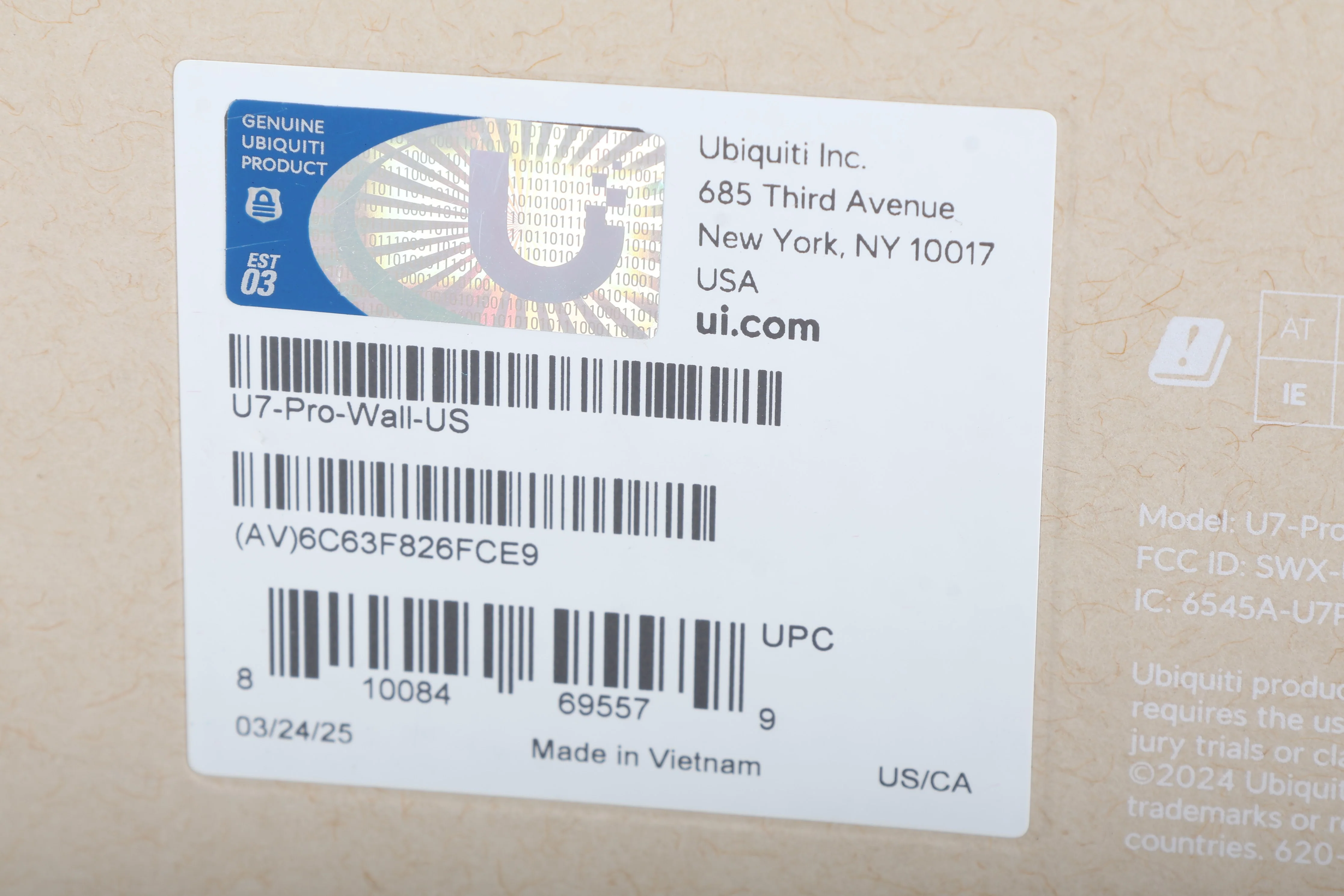Ubiquiti U7-Pro-Wall-US Wall-Mounted Access Point 810084695579 - NEW - Image 3