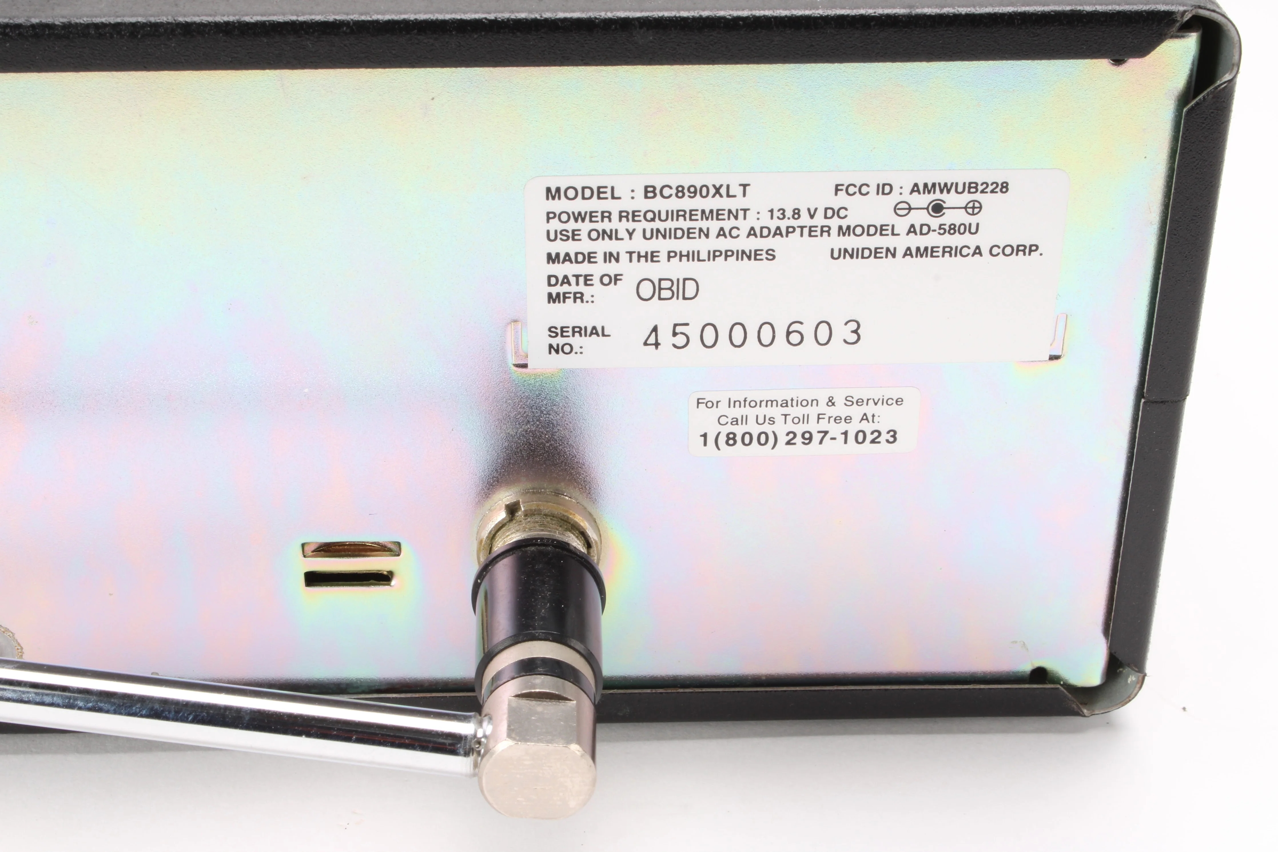 Unided BC890XLT 200 Channel Bearcat Auto Scanner - Fair Condition - Image 5