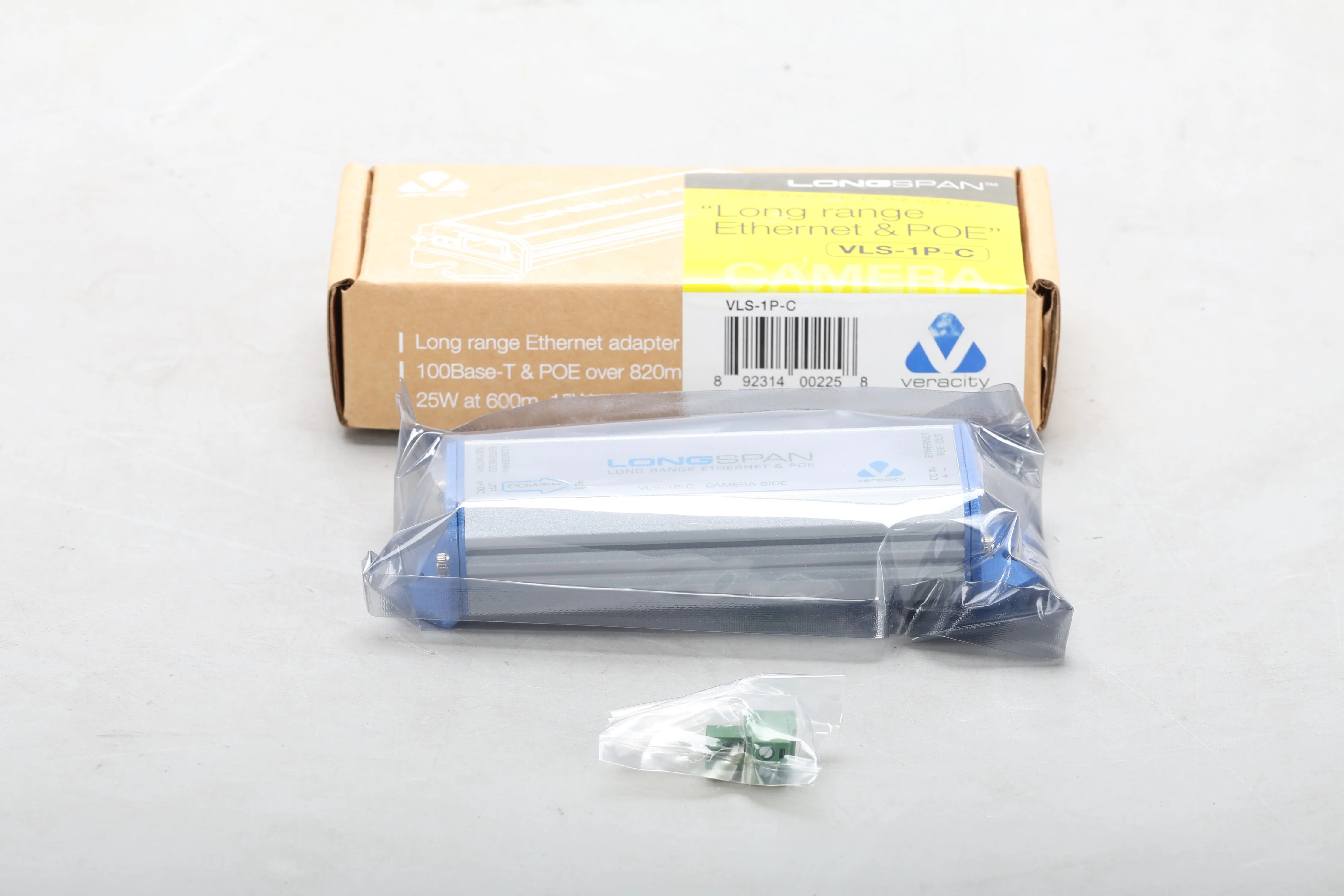 Veracity VLS-1P-C Long Range Ethernet and POE Adapter 892314002258 New Open Box