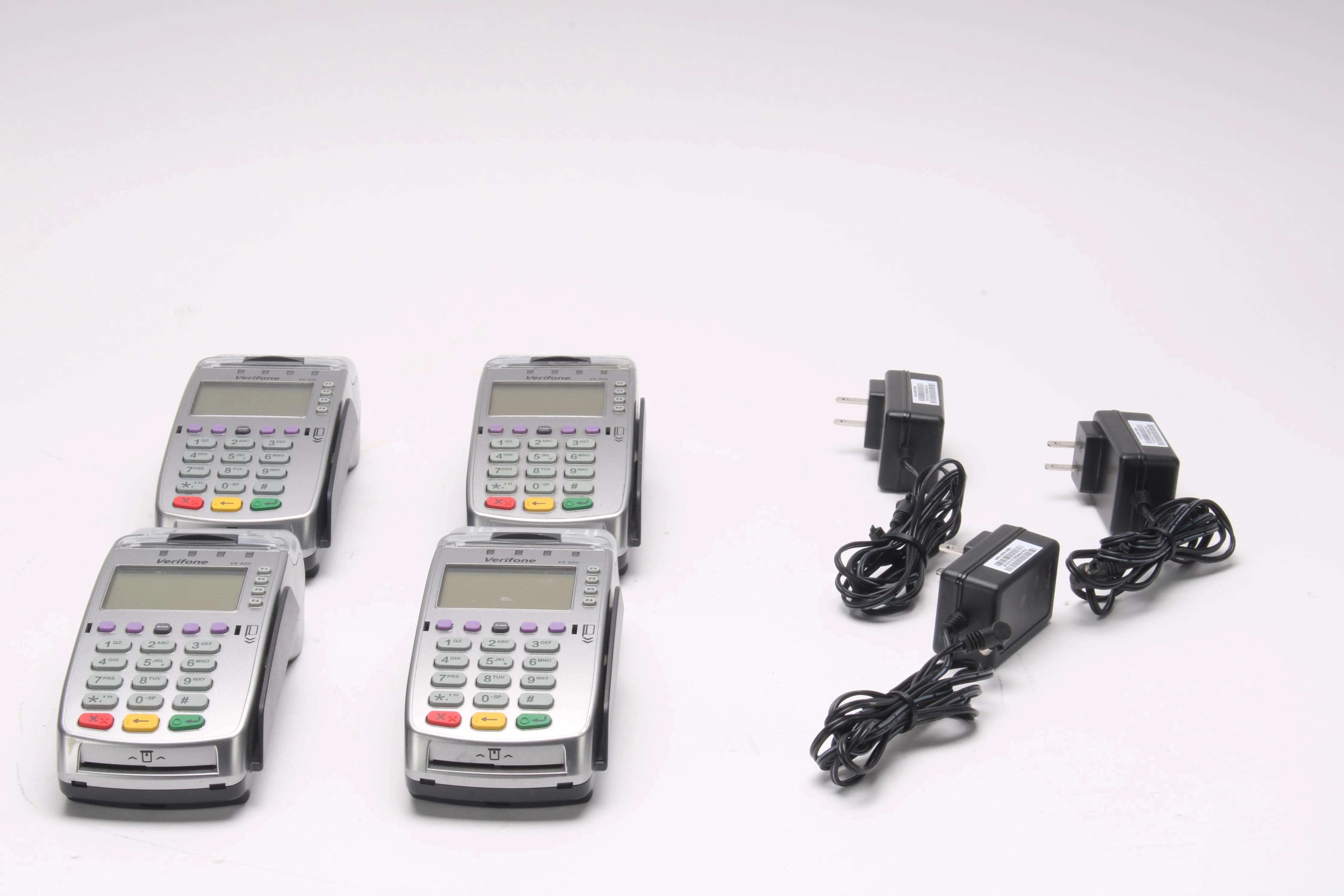Verifone VX520 Point-Of-Sale (POS) Terminal M252-653-AD-NAA-3 Lot of 4