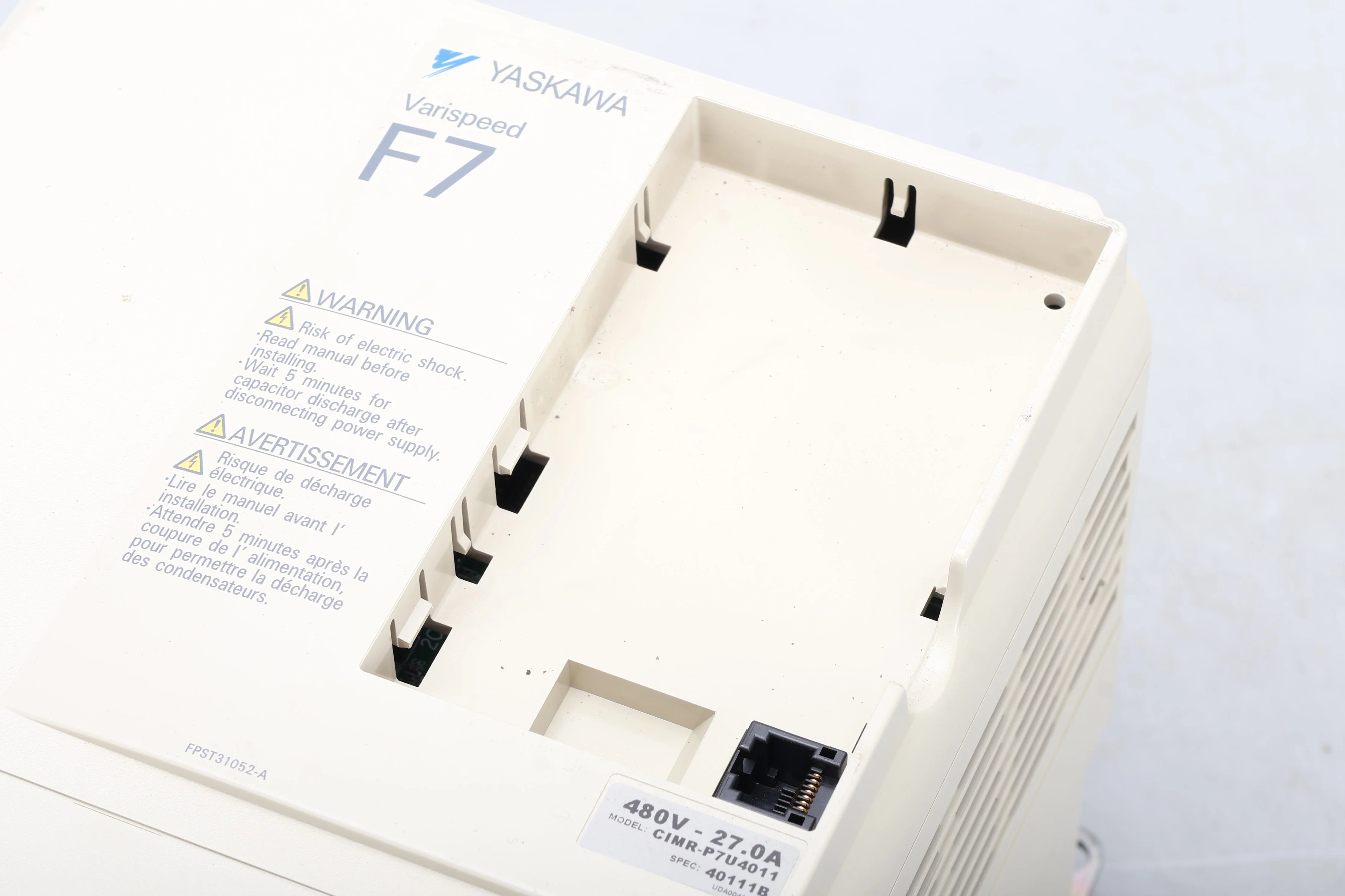 Yaskawa CIMR-P7U4011 40111B F7 Varispeed Industrial HVAC Drive - Fair Condition - Image 9