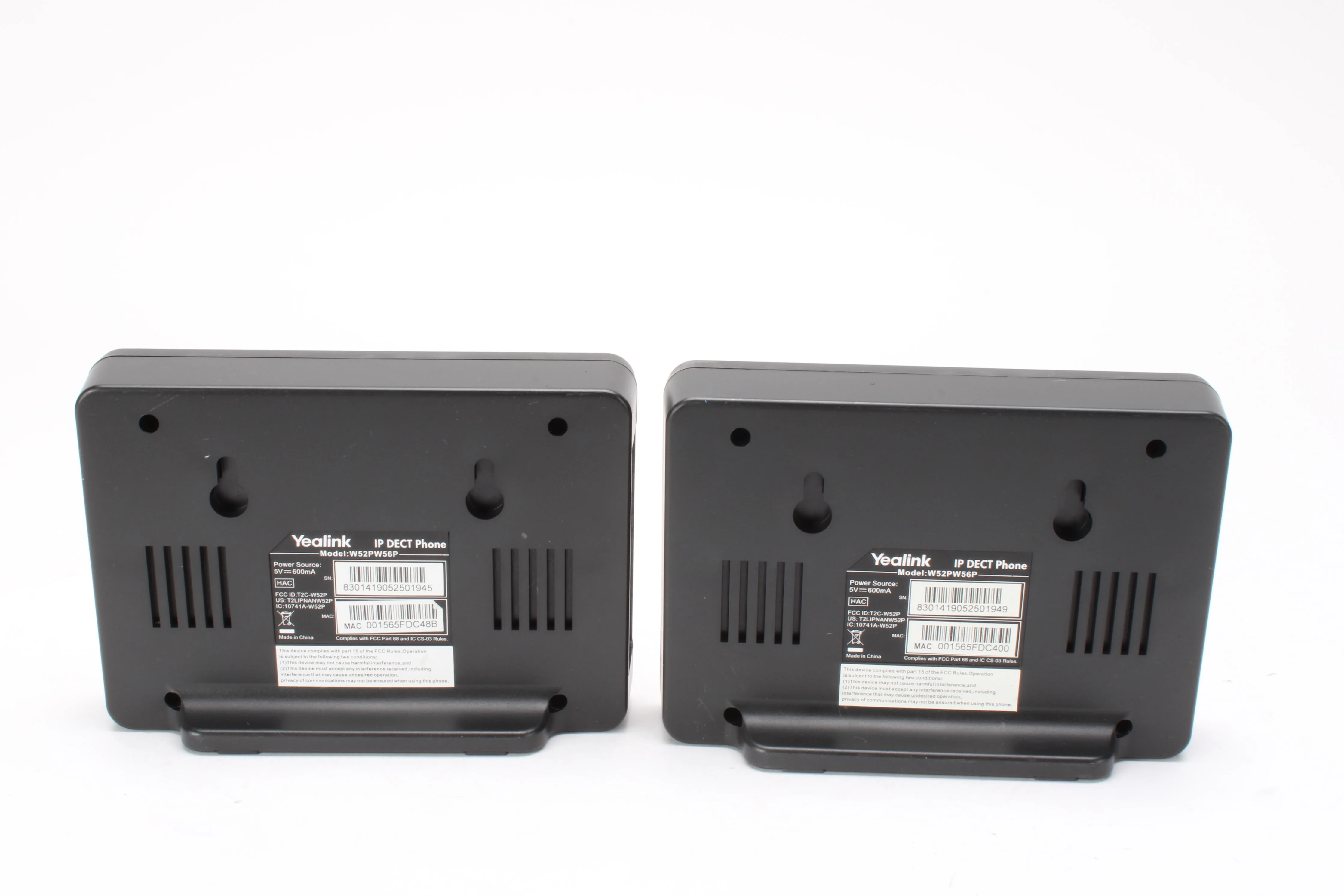 Yealink 4x: W56H IP DECT Handset W/ 2x: W52PW56P Station & 3x Charging Bases - Image 8